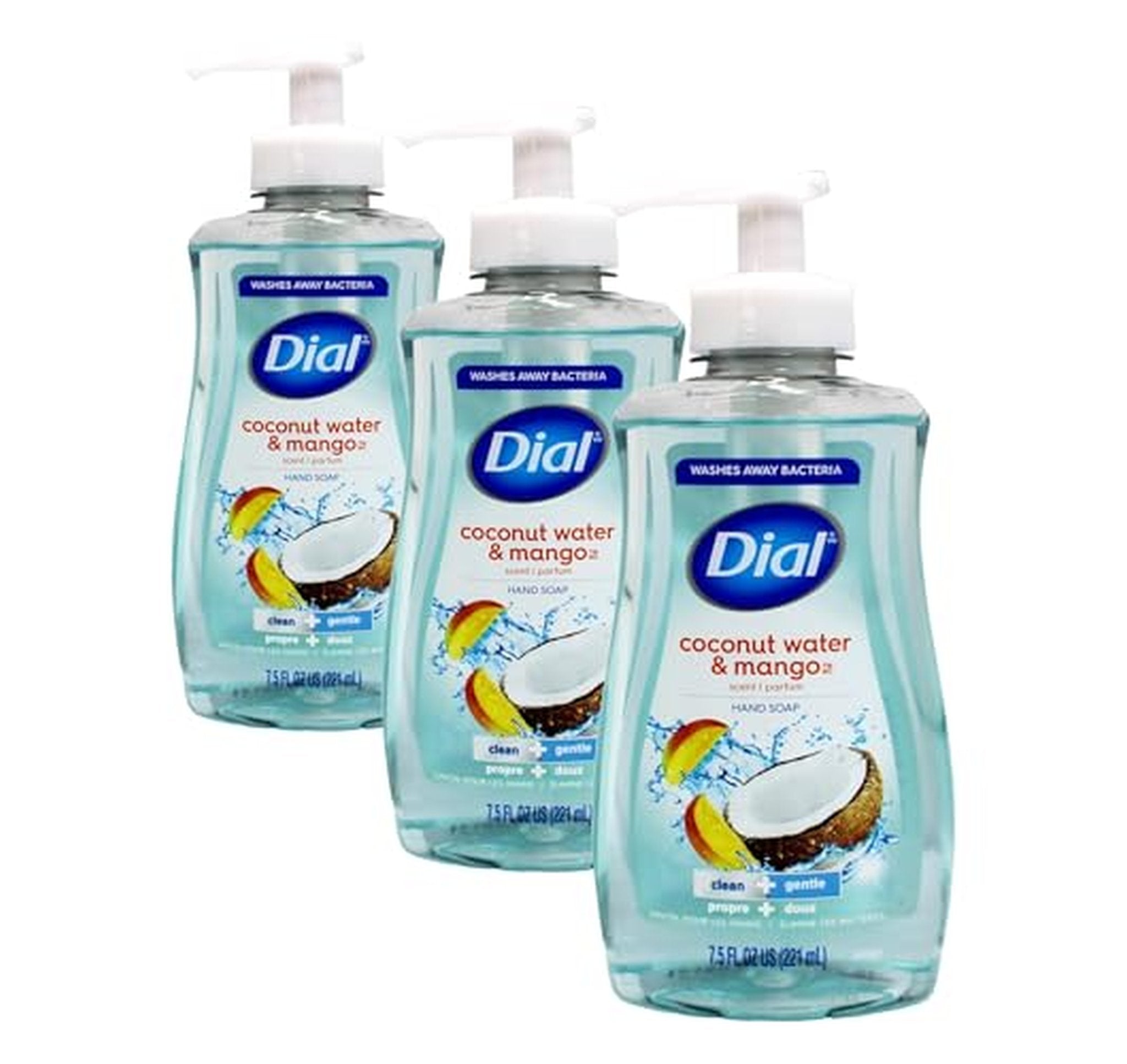 3 Pack Coconut Water Mango Liquid Hand Soap 7.5oz