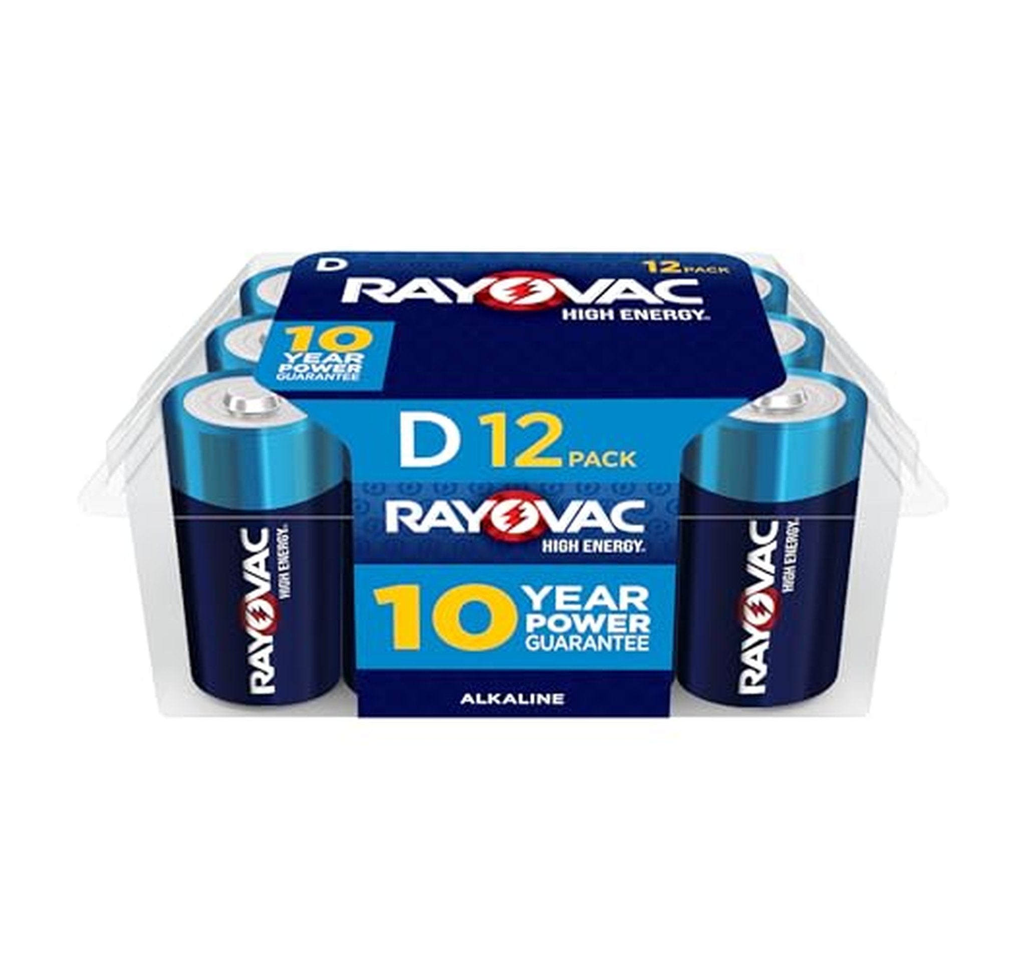 12 Pack Rayovac Alkaline D Cell Batteries