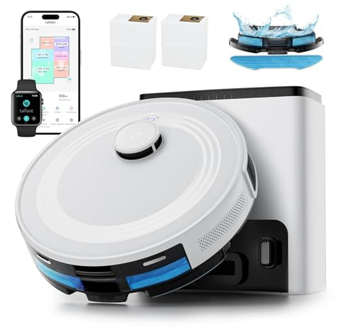 Self-Emptying Robot Vacuum and Mop 6000Pa