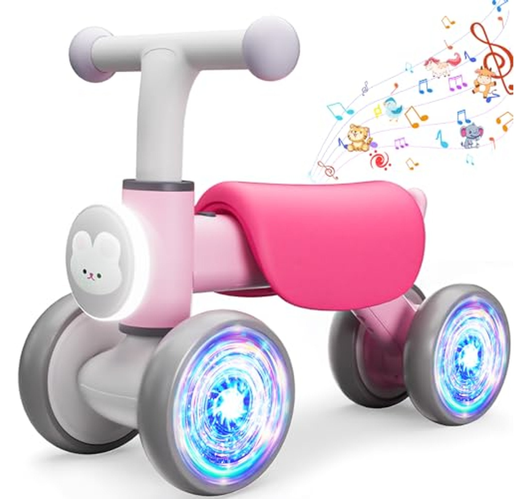 Toddler Balance Bike with Lights and Music