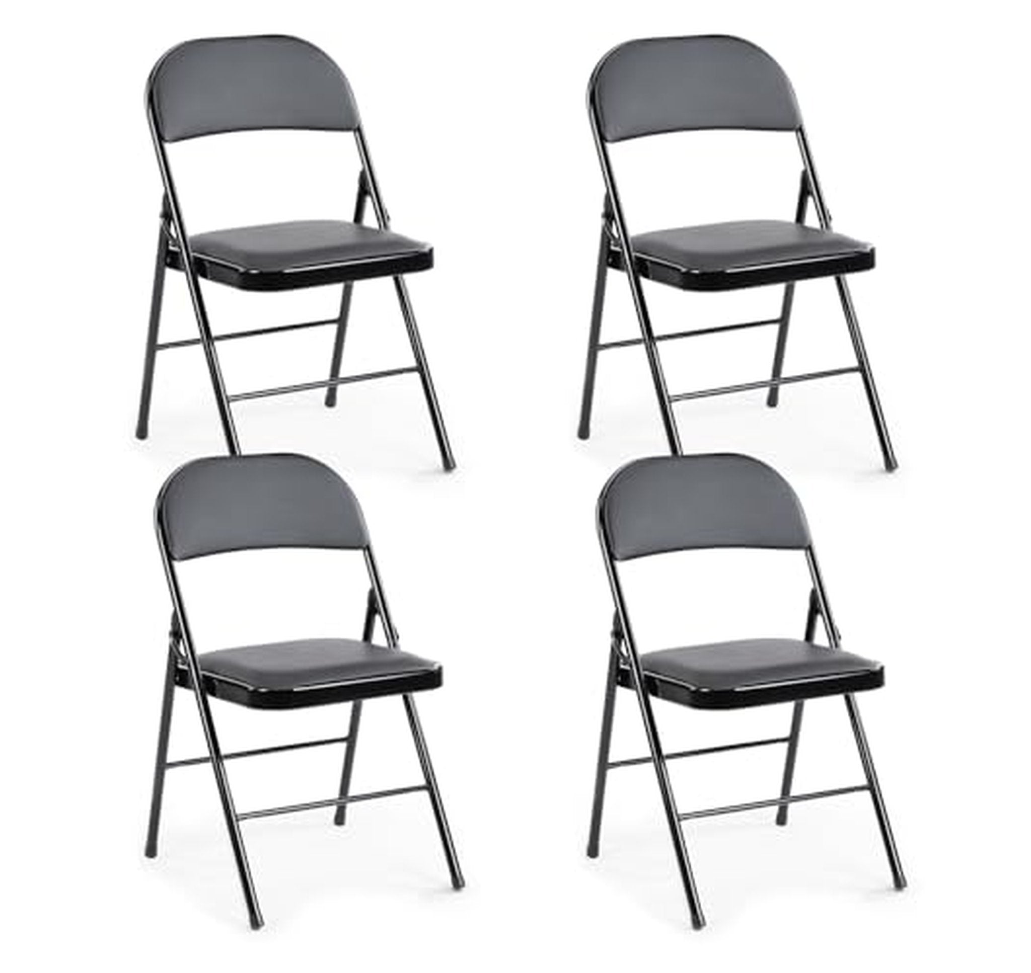 4 Pack Padded Metal Folding Chairs