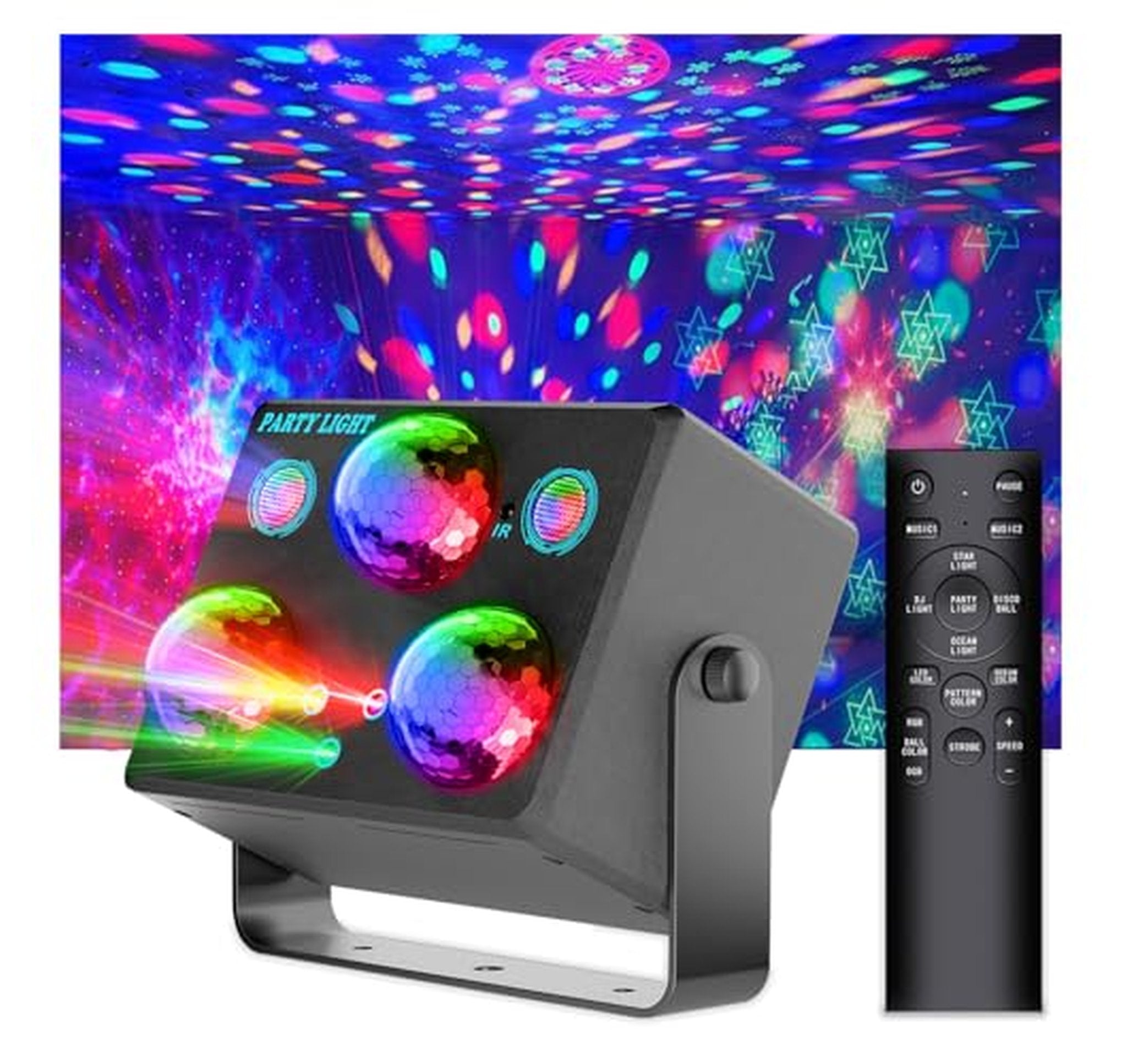 Sound Activated 6-in-1 DJ Disco Party Light