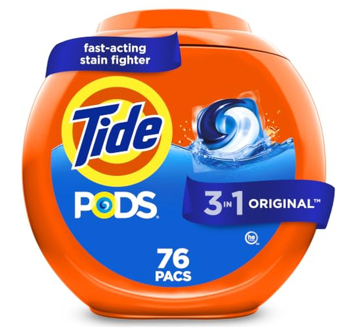 Tide PODS 3-in-1 Laundry Detergent Pacs 76 Count