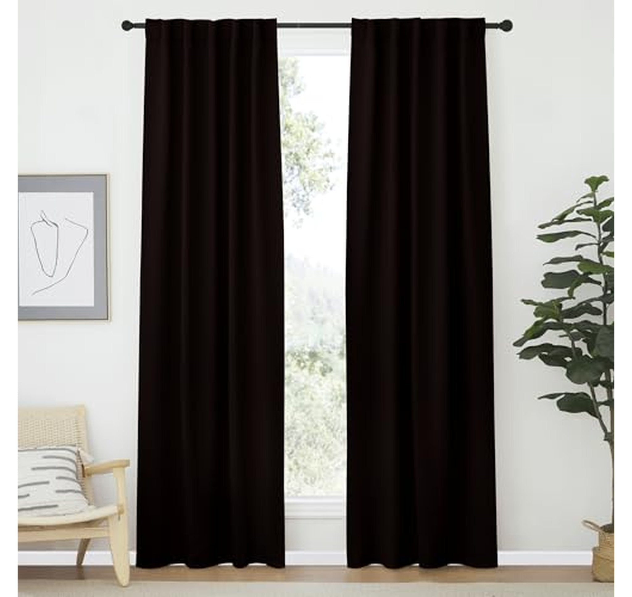 2 Pack Thermal Room Darkening Curtain Panels