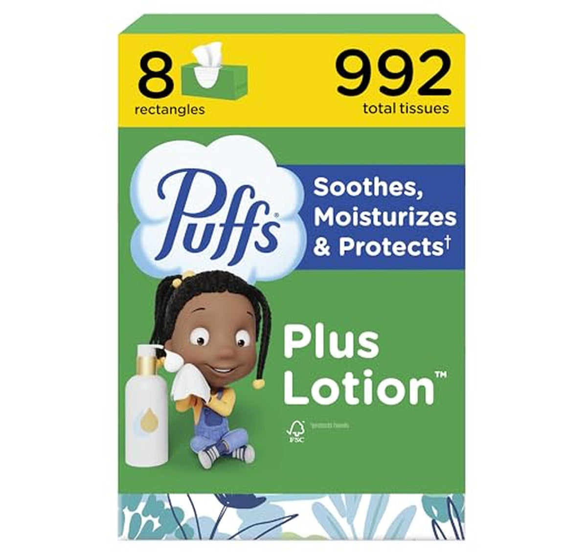 8 Pack Puffs Plus Lotion Facial Tissues