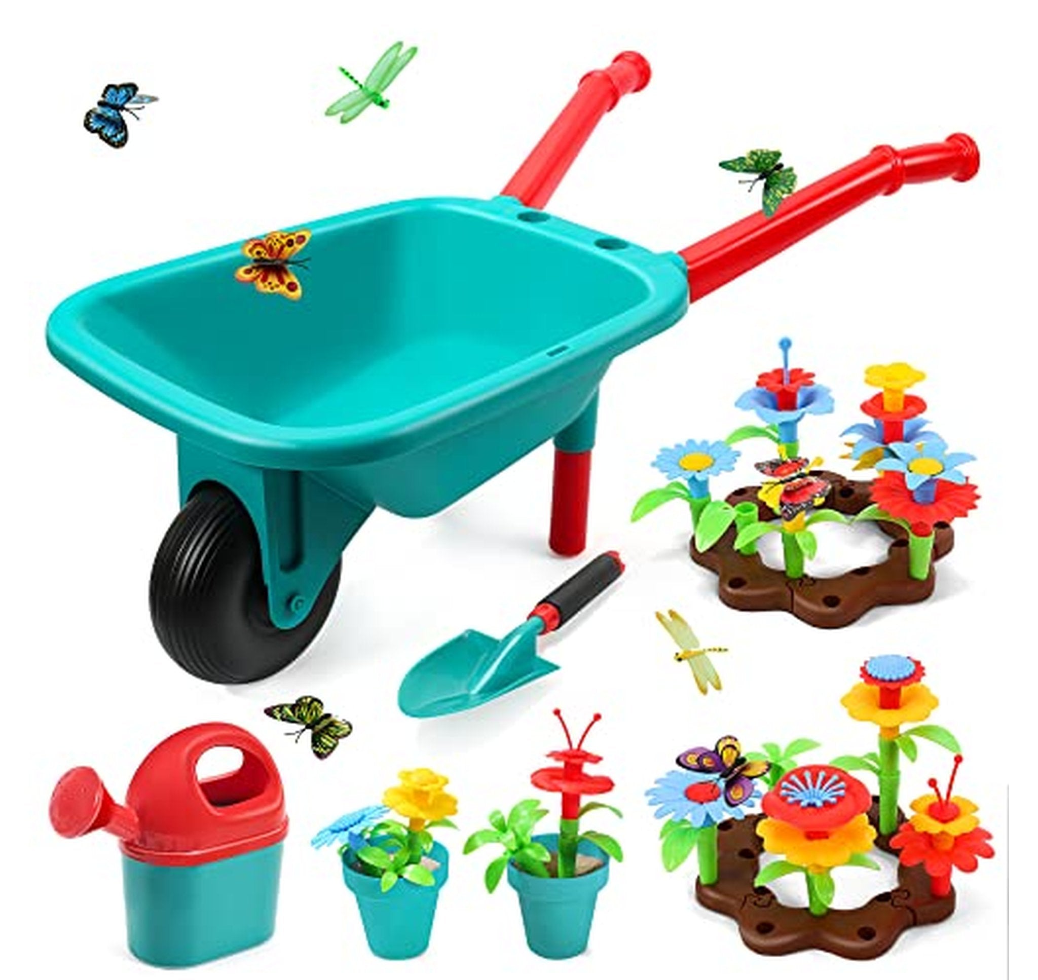 Kids Gardening Tool Set with Wheelbarrow and Toys