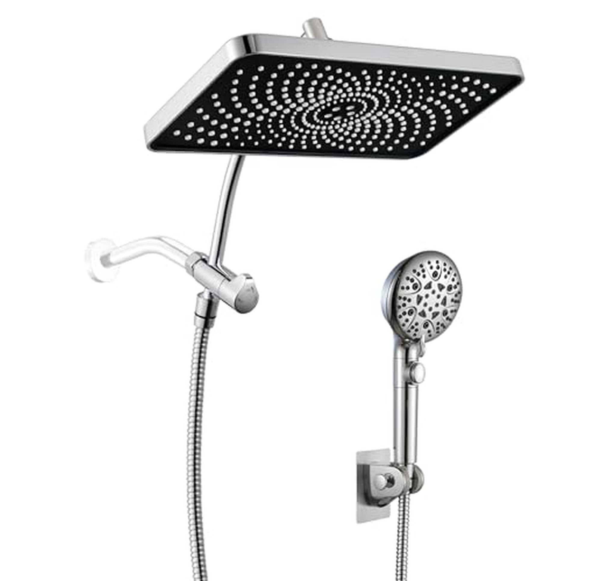 Rain Shower Head and Handheld Combo with Hose