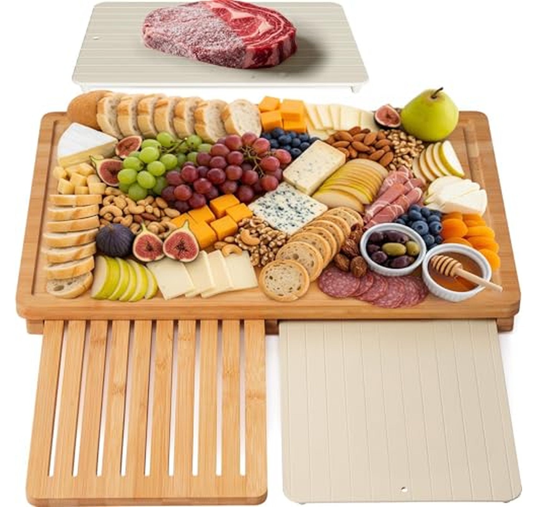Bamboo Cutting Board Set with Defrosting Tray