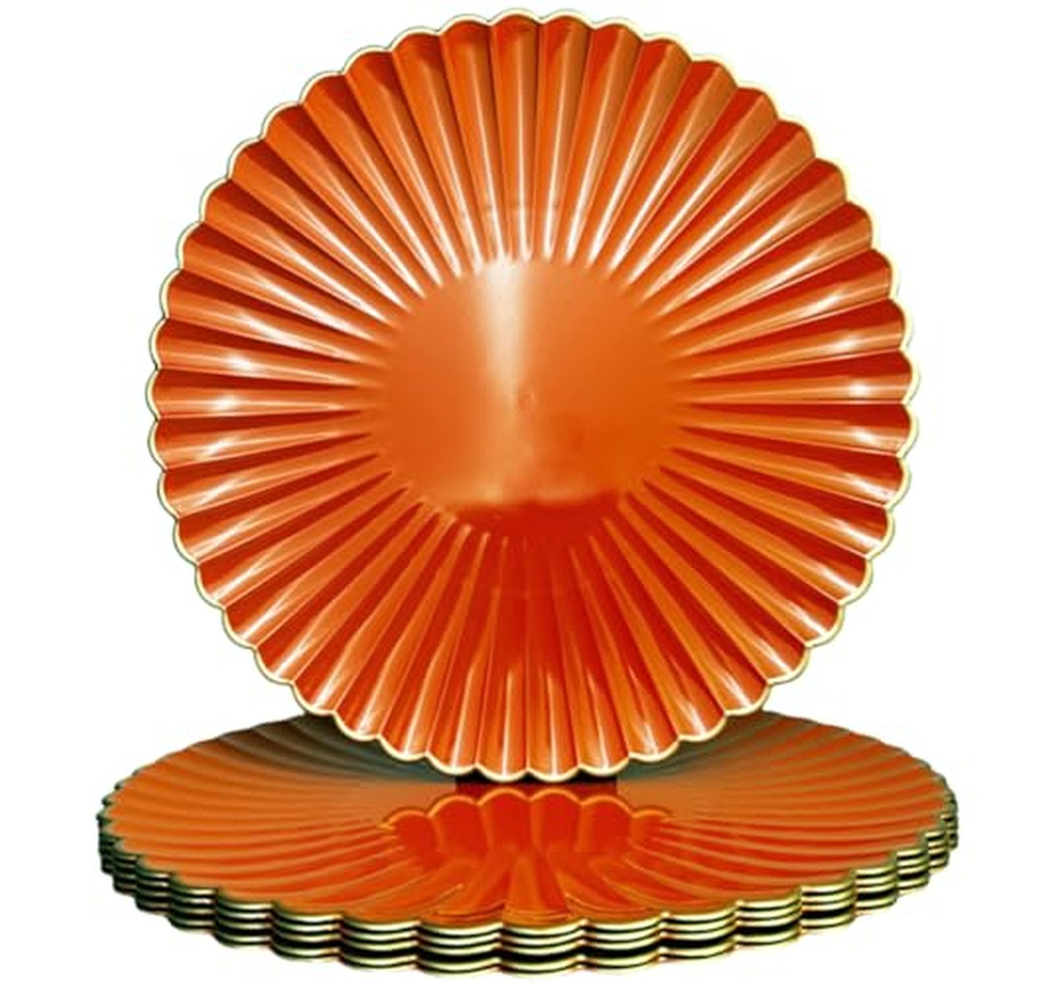6 Pack 13-Inch Plastic Round Charger Plates