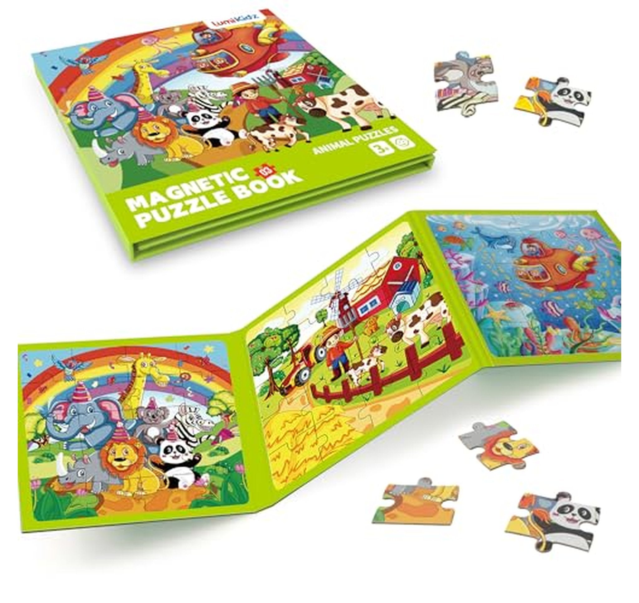 Magnetic Farm Animal Puzzle Travel Toy, 20 Piece