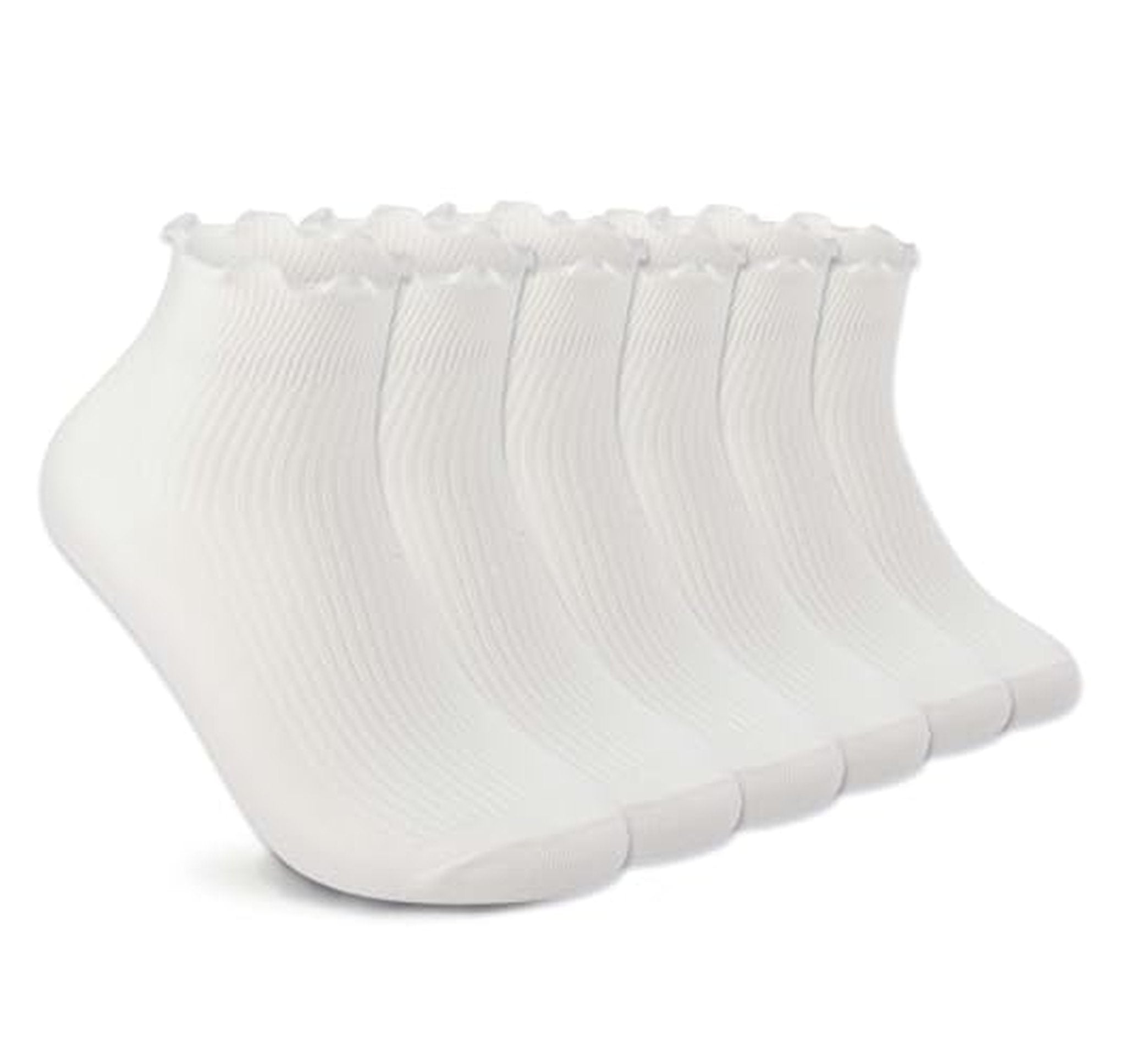 6 Pack Ruffle Ankle Crew Socks