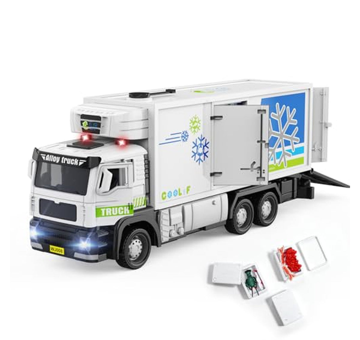 1:50 Die-Cast Refrigerated Truck Toy with Lights