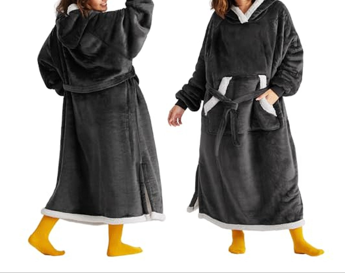 Bedsure Sherpa Fleece Wearable Blanket Hoodie