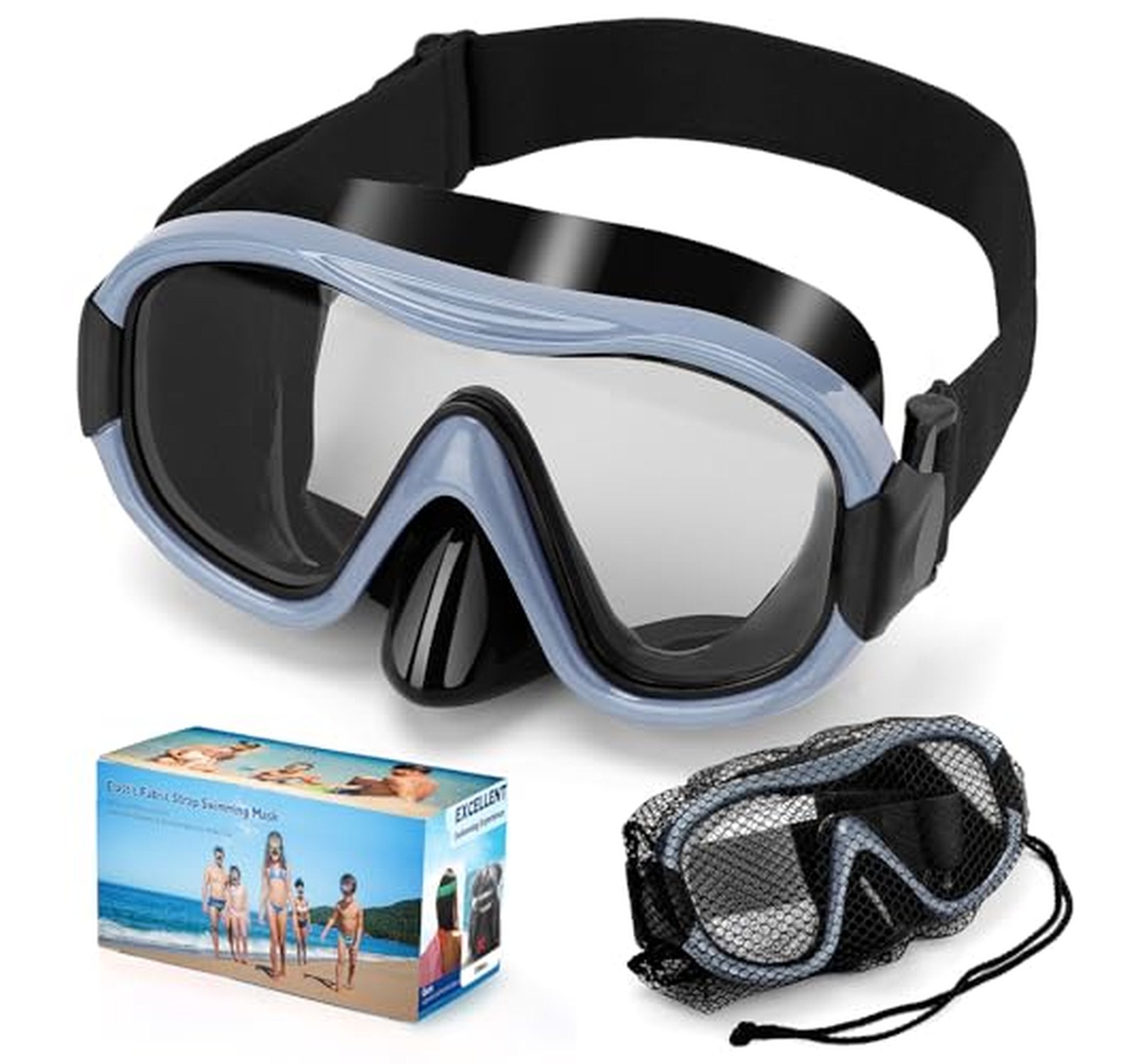 Panoramic Adjustable Strap Scuba Snorkel Dive Mask