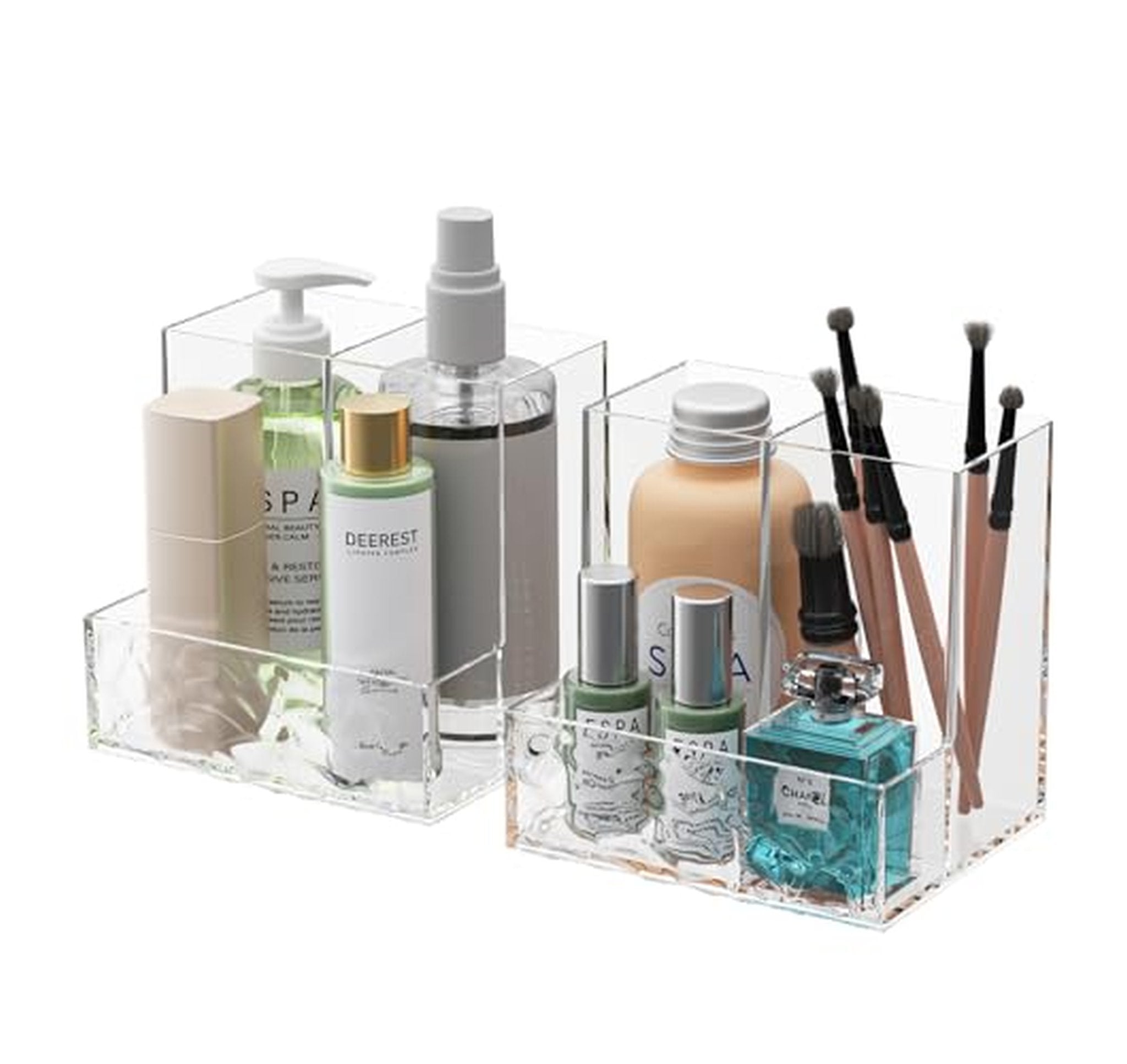 2 Piece Vertical Makeup Brush and Palette Organizer