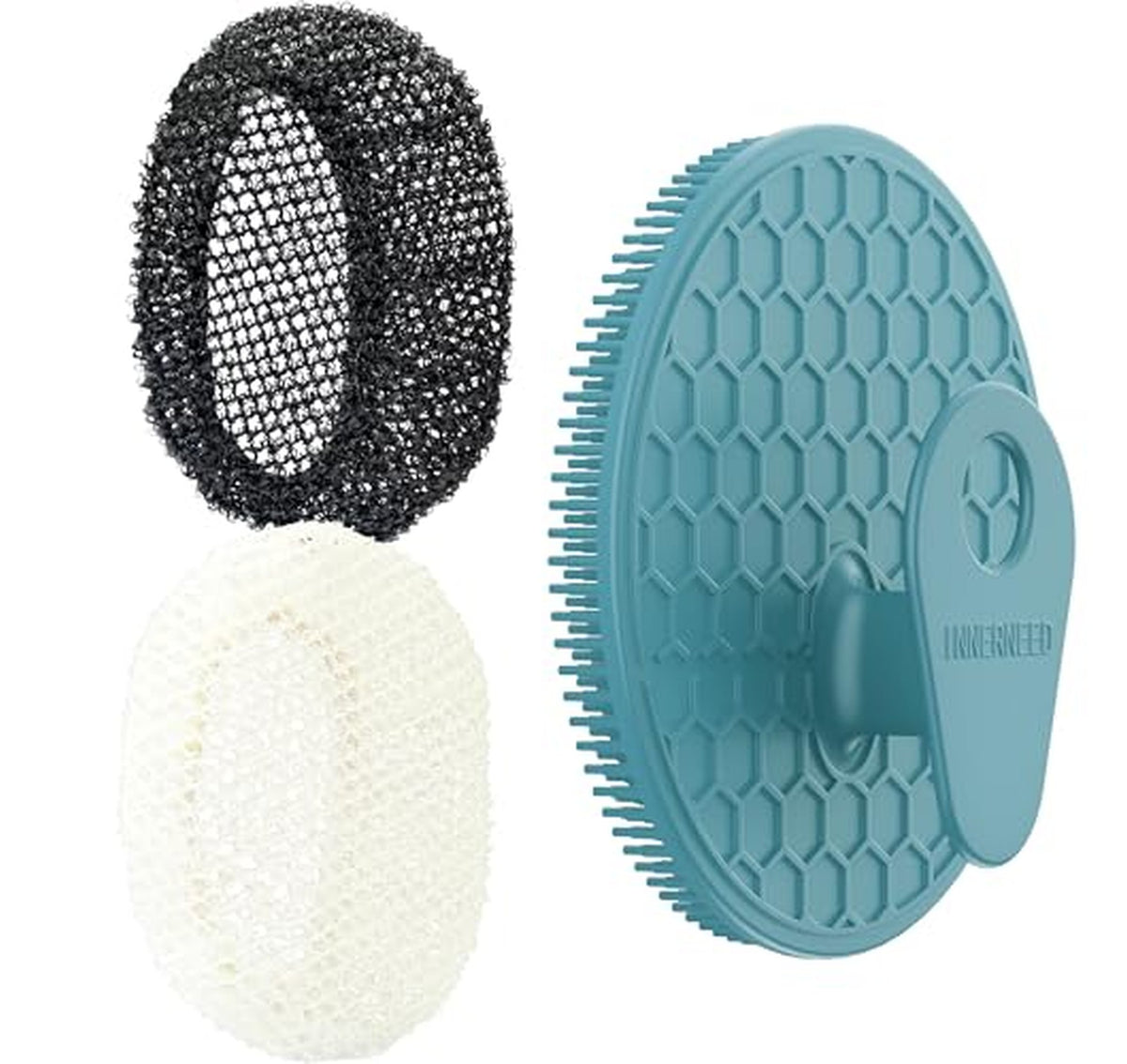 Exfoliating Net Sponge with Silicone Body Brush