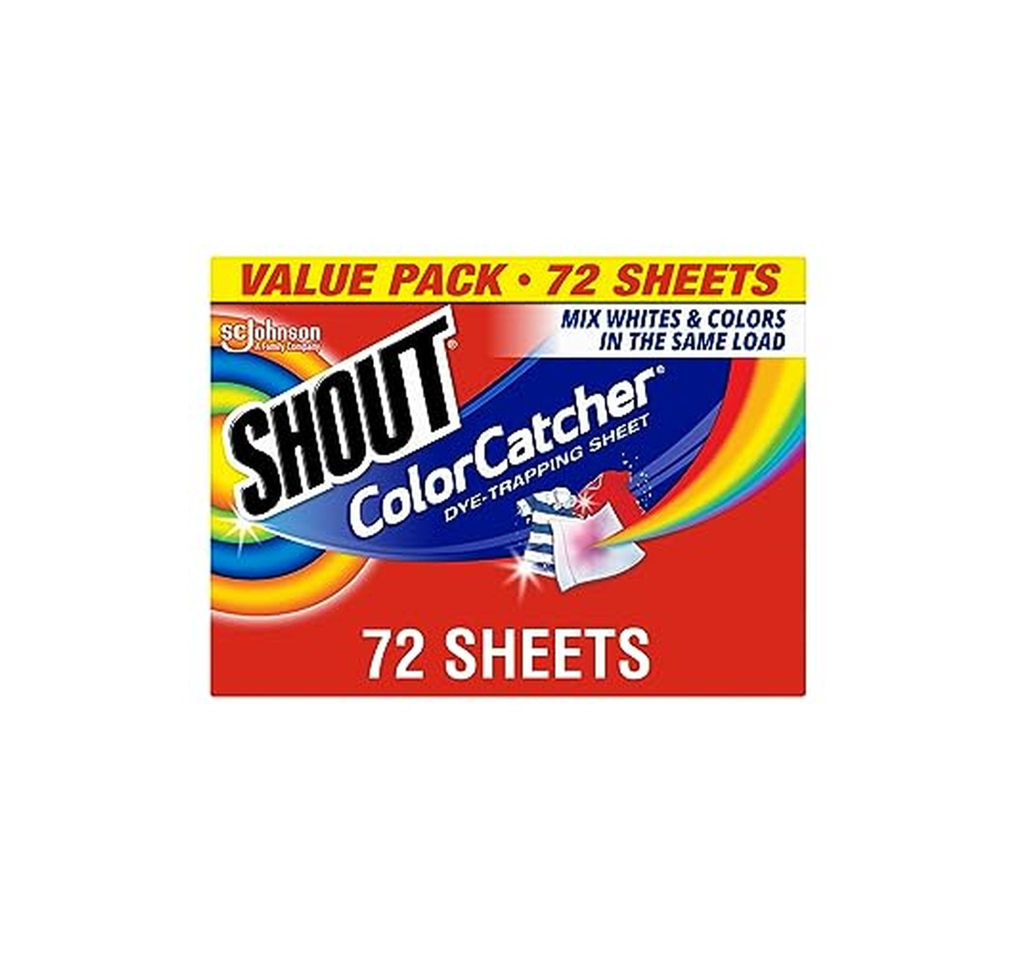 Shout Color Catcher Laundry Sheets, 72 Count
