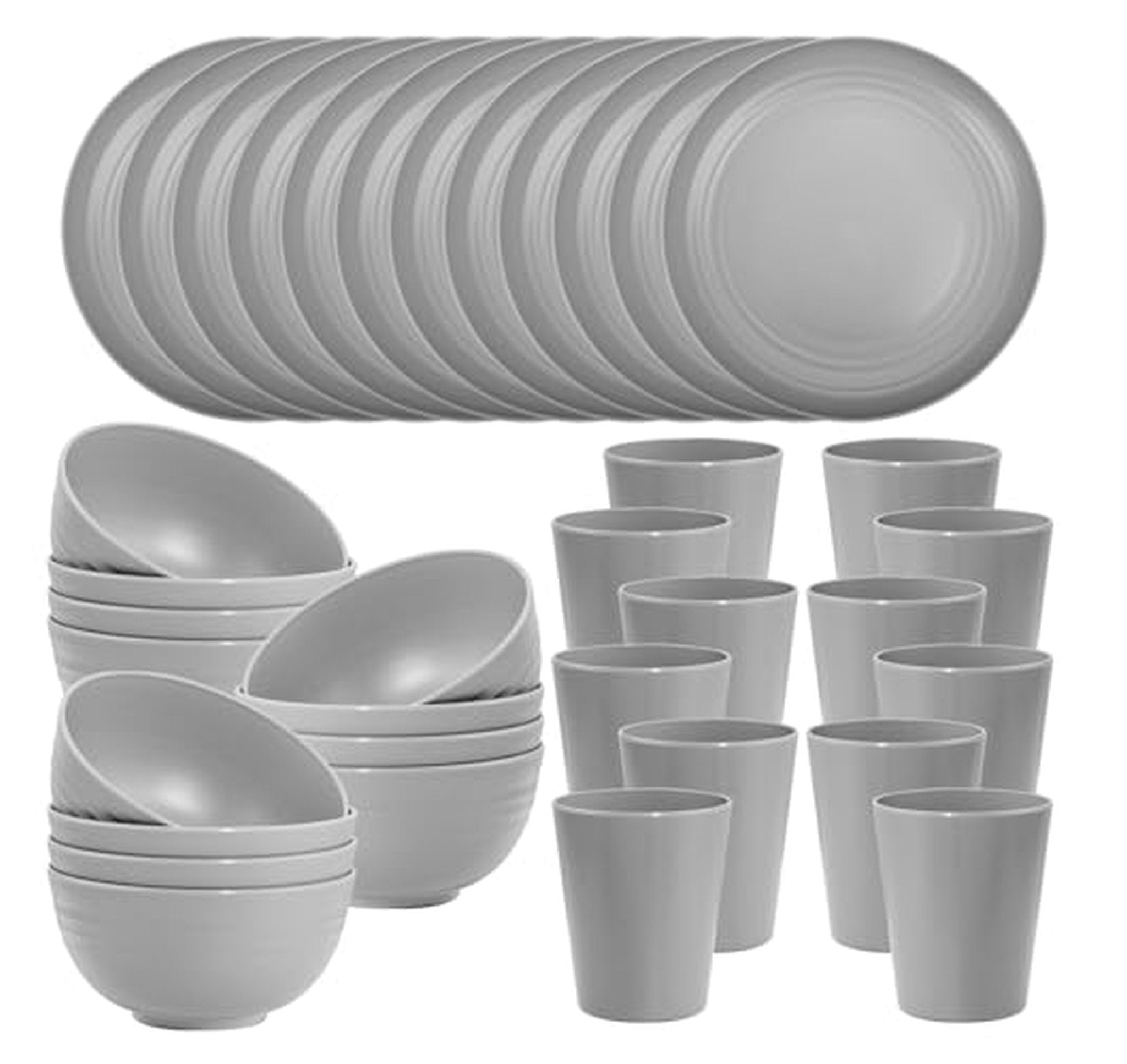 36 Piece Wheat Straw Unbreakable Dinnerware Set