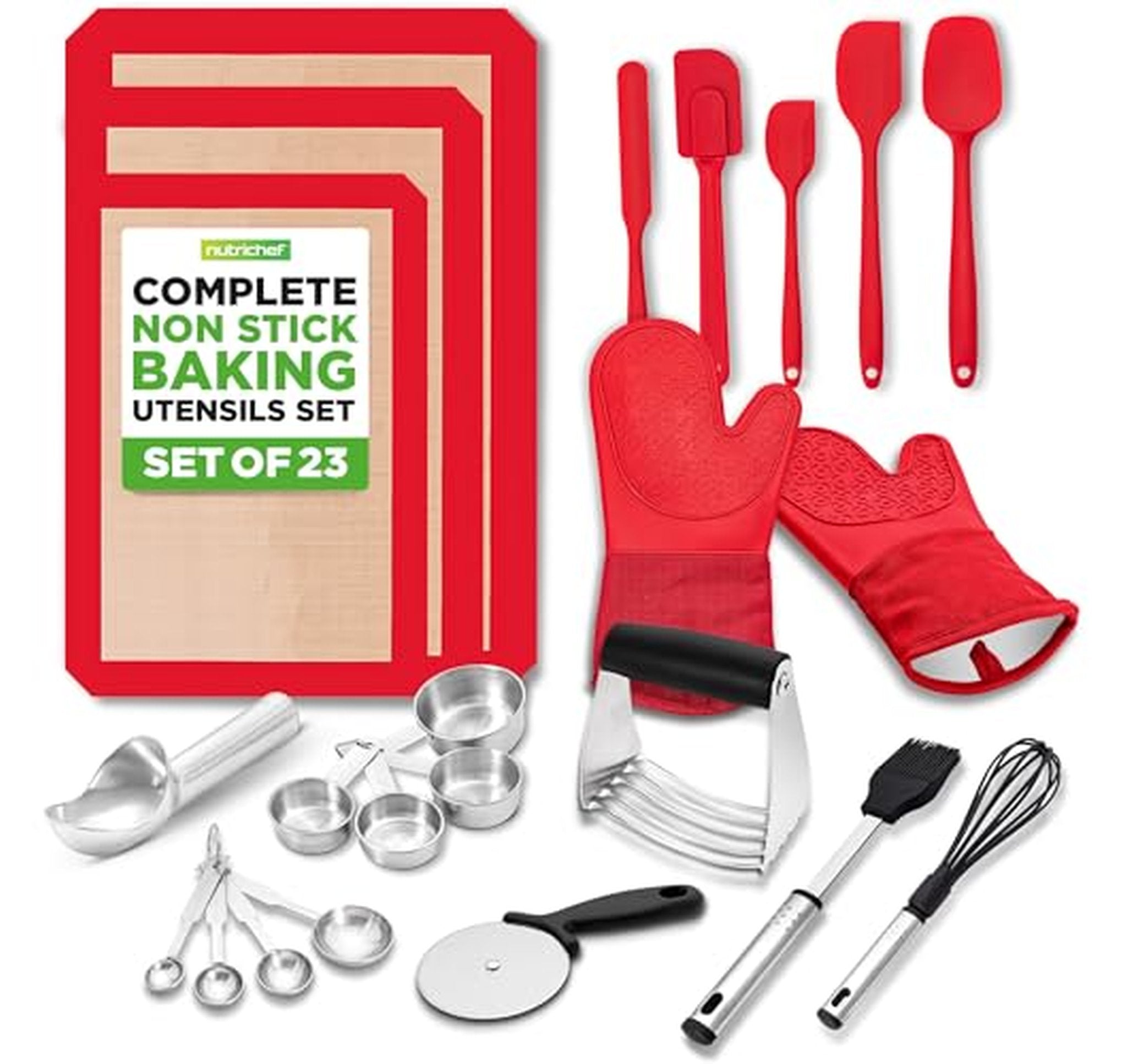 23 Piece Baking Utensil Set with Measuring Cups