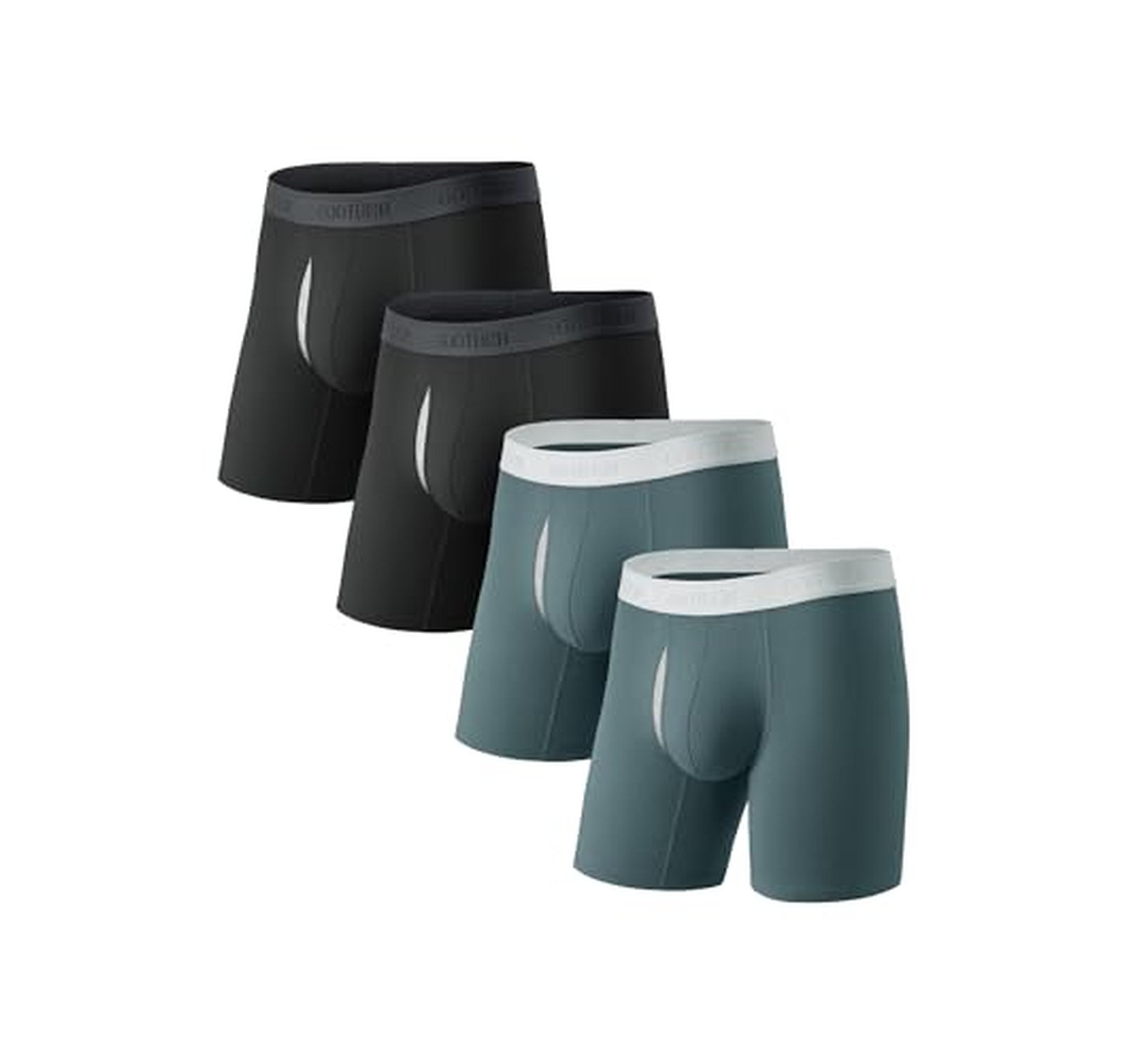 4 Pack Moisture Wicking Cotton Boxer Briefs