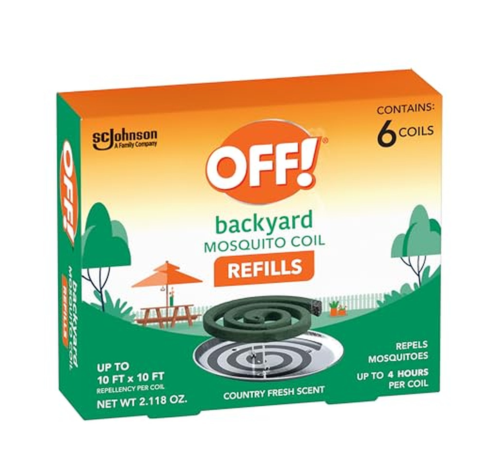 6 Count OFF! Backyard Mosquito Repellent Coil Refills