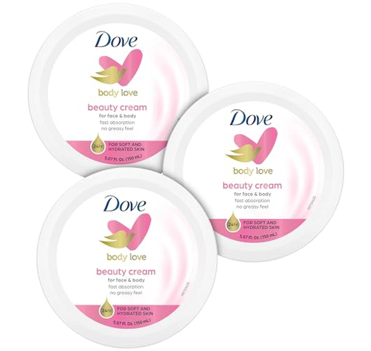 3 Pack Dove Body Love Lightweight Body Cream 5.07oz
