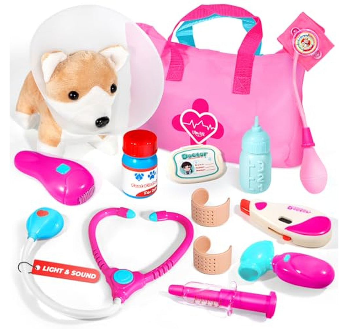 Kids Doctor Kit with Dog Toy