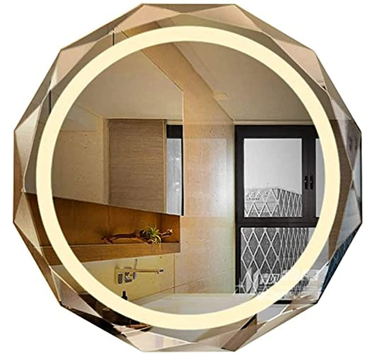 24-Inch Round LED Anti-Fog Bathroom Mirror
