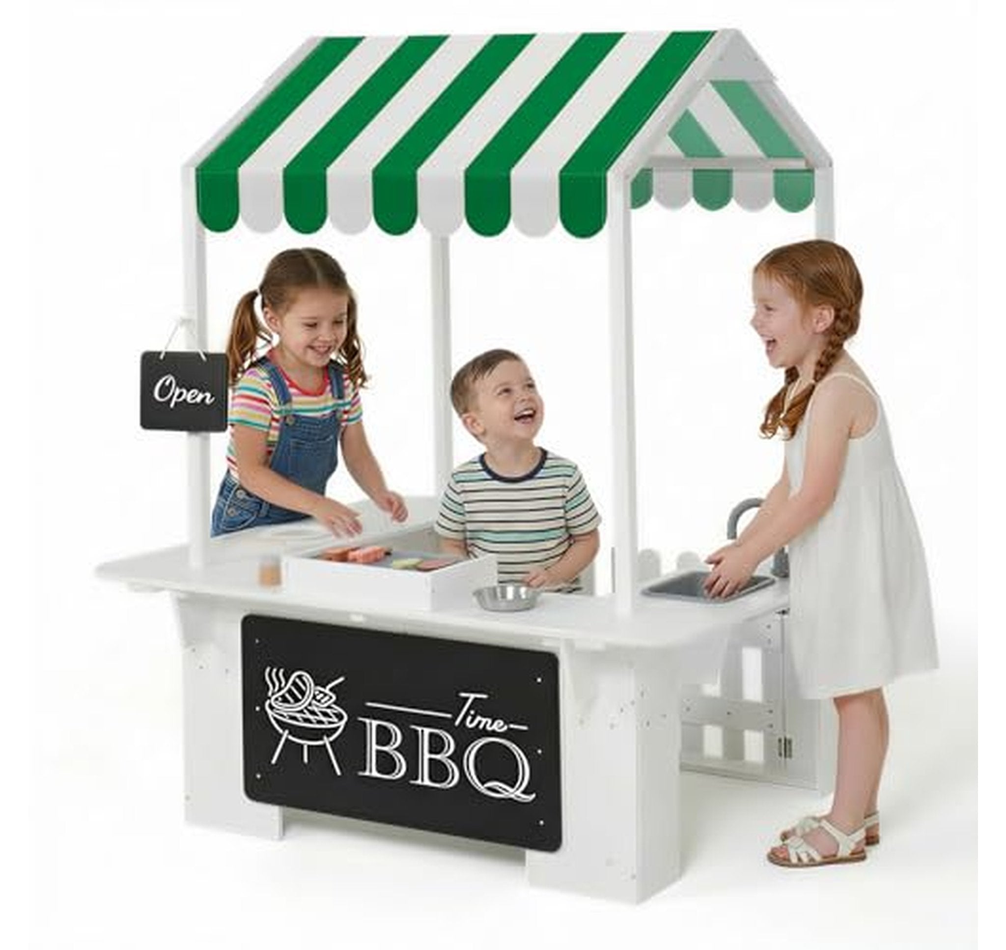 Kids Outdoor Playhouse Mud Kitchen BBQ Set