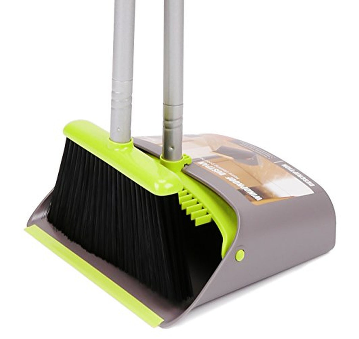 Upright Broom and Dustpan Set with Long Handle