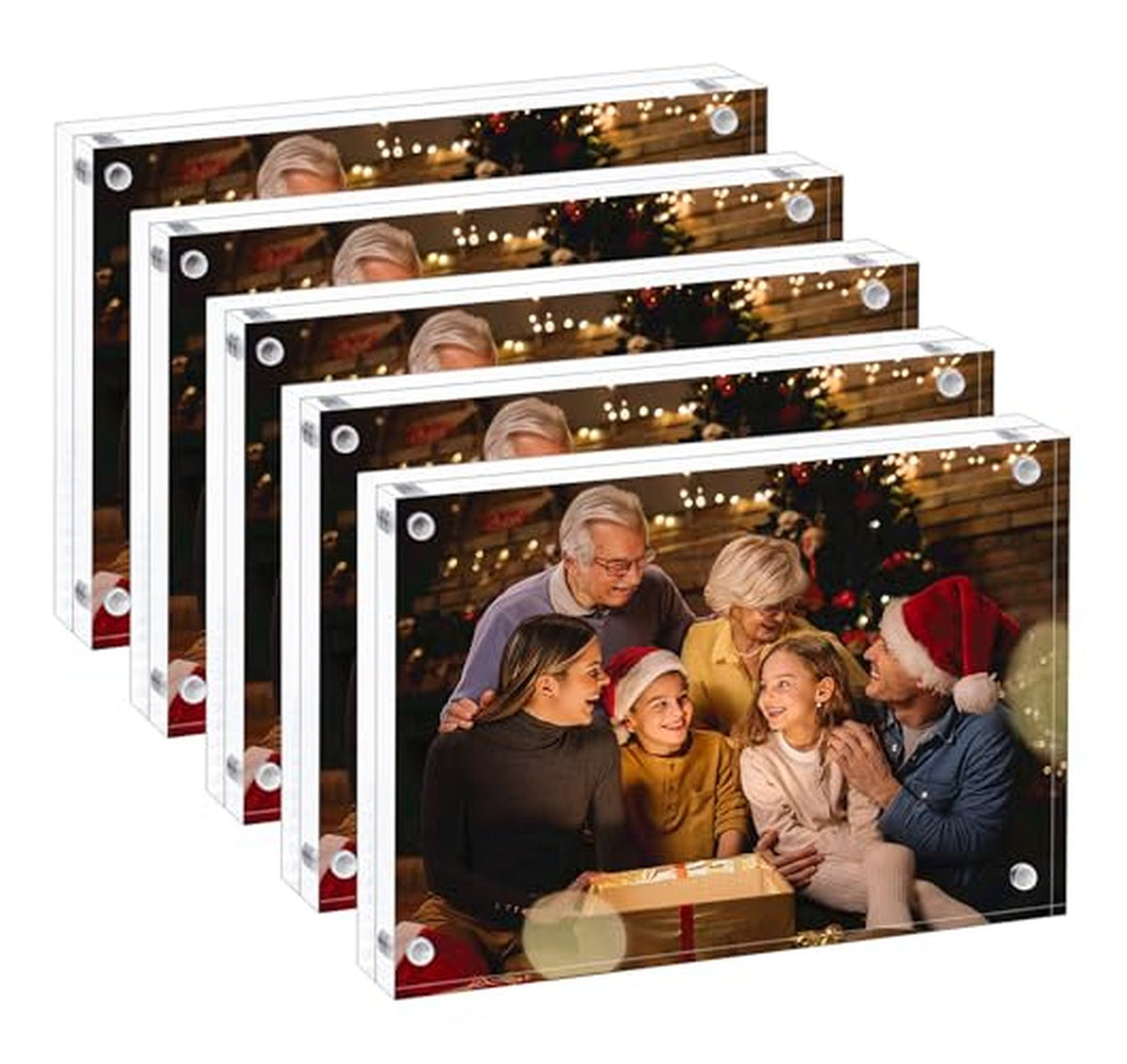 5 Pack Frameless Acrylic 4x6 Picture Frames