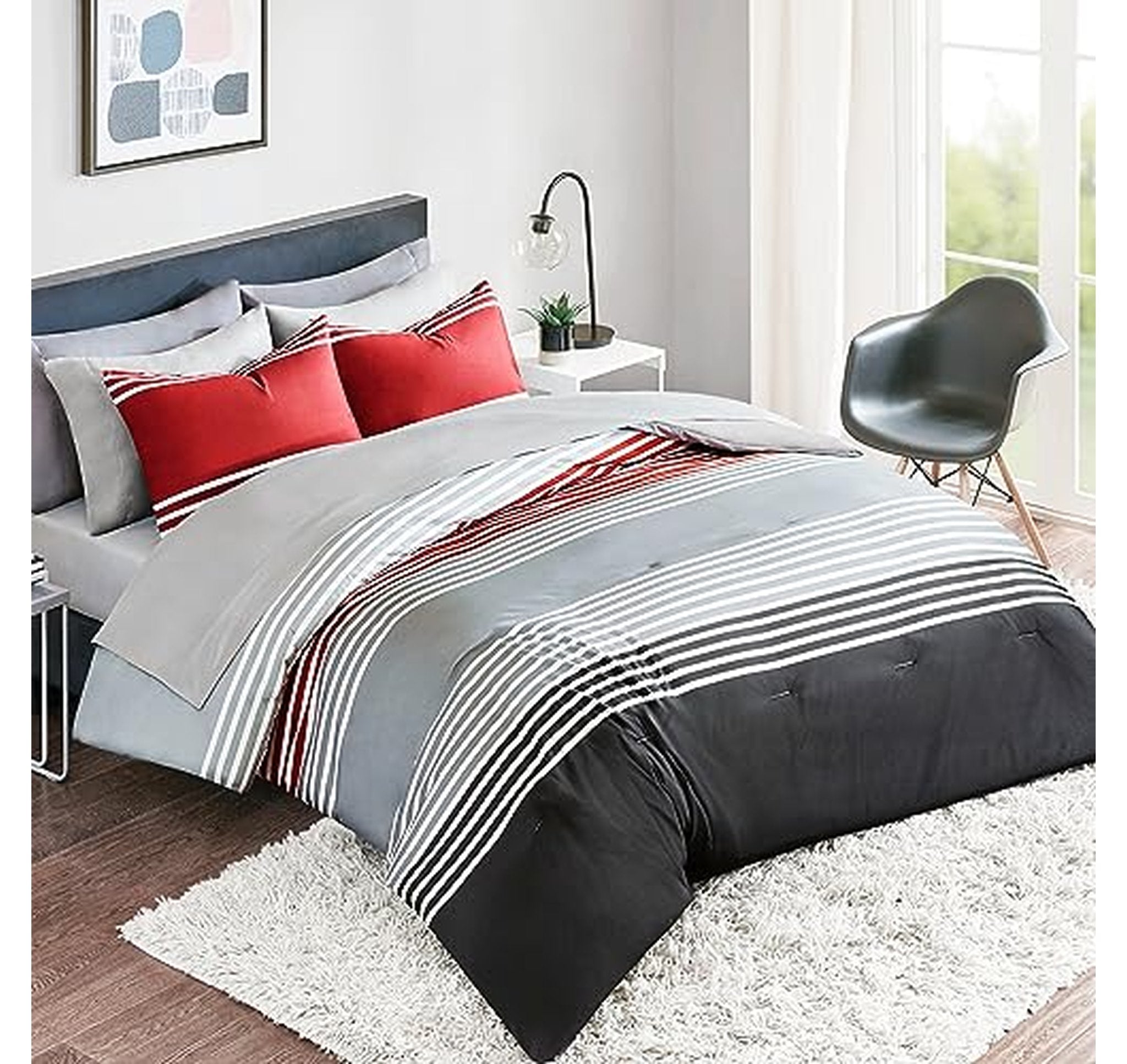 Queen Bed in a Bag Comforter Set with Sheets