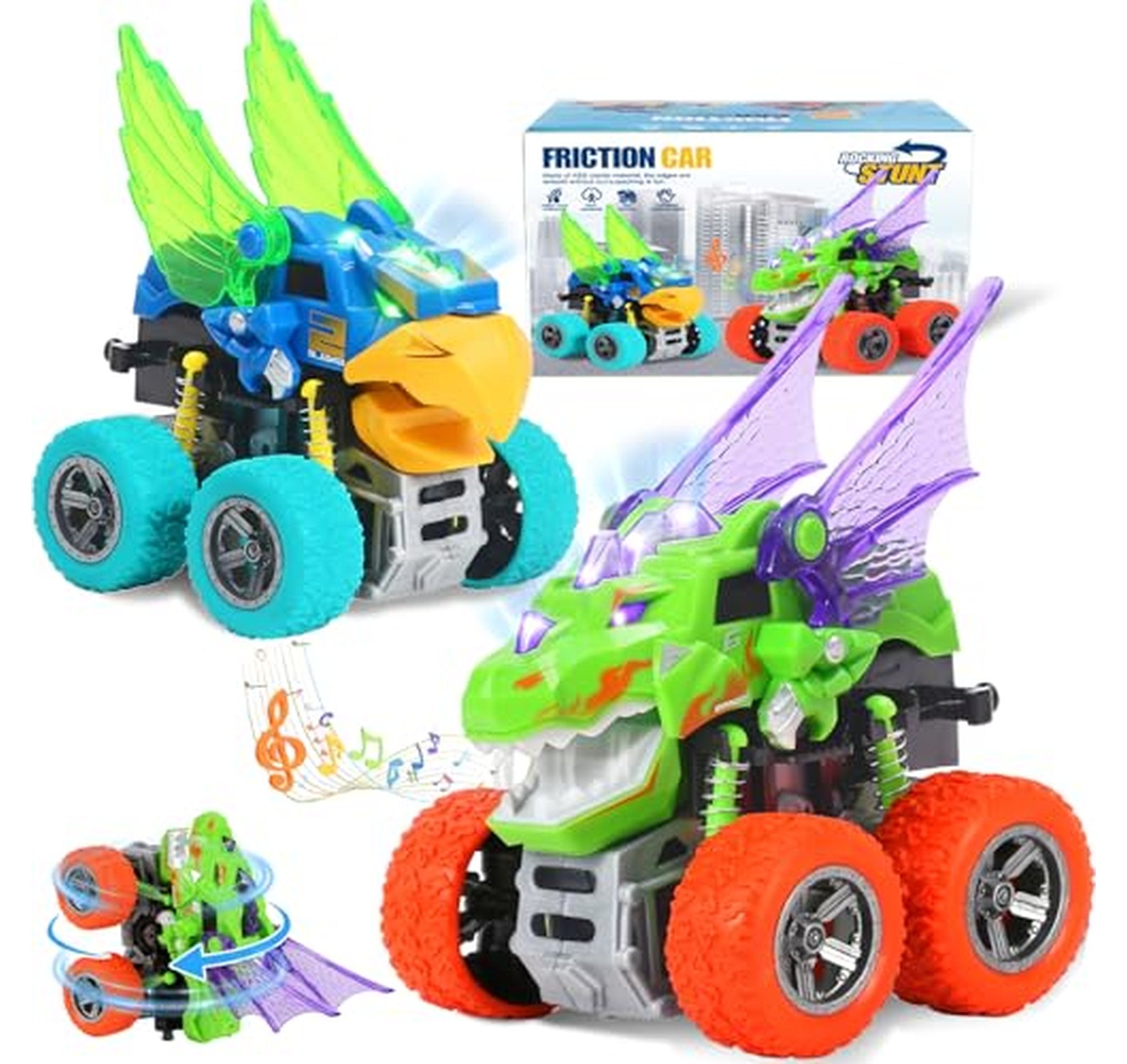 Light-Up Dinosaur Monster Truck Toy with Sounds