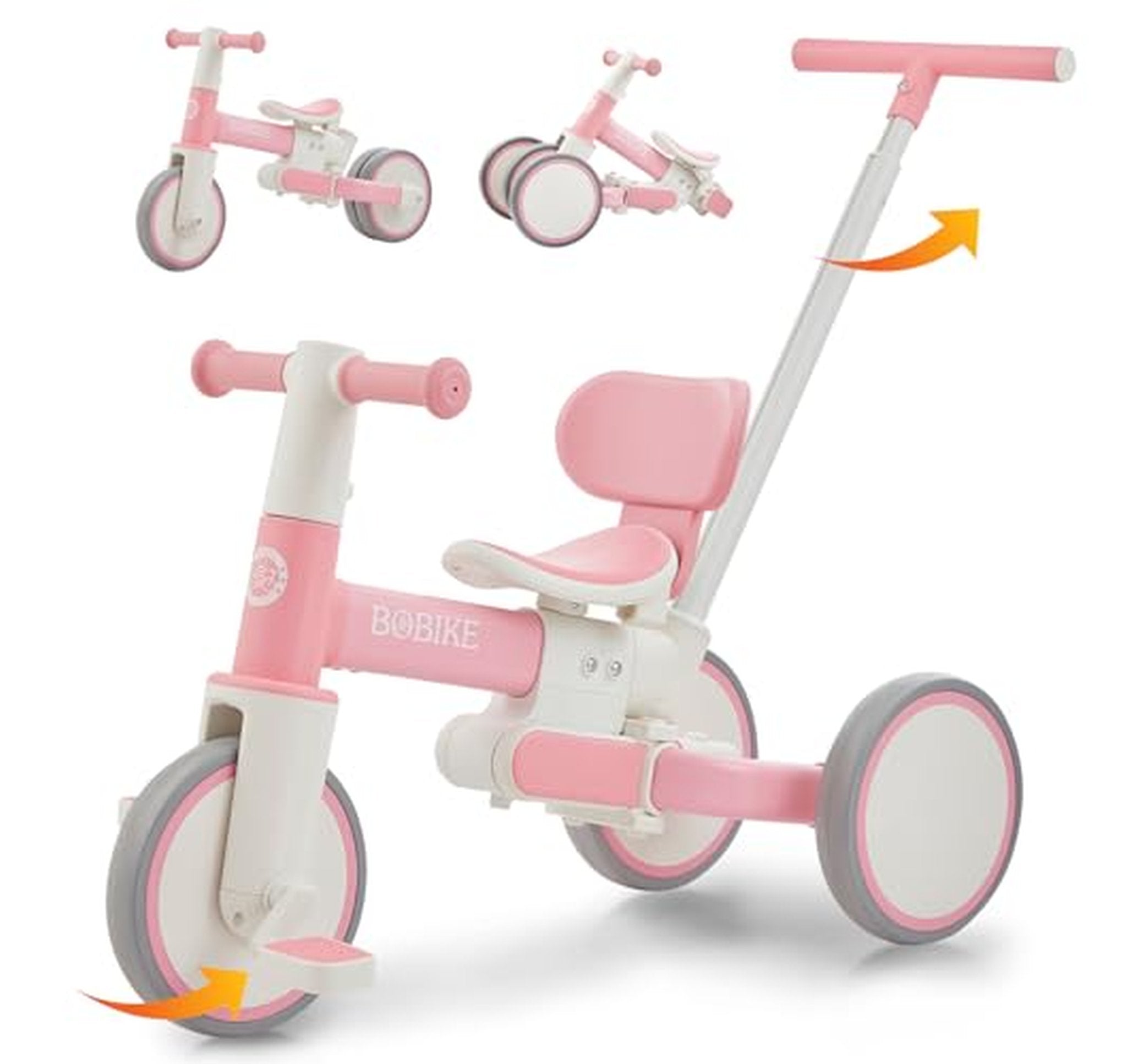 5-in-1 Toddler Tricycle with Parent Push Handle