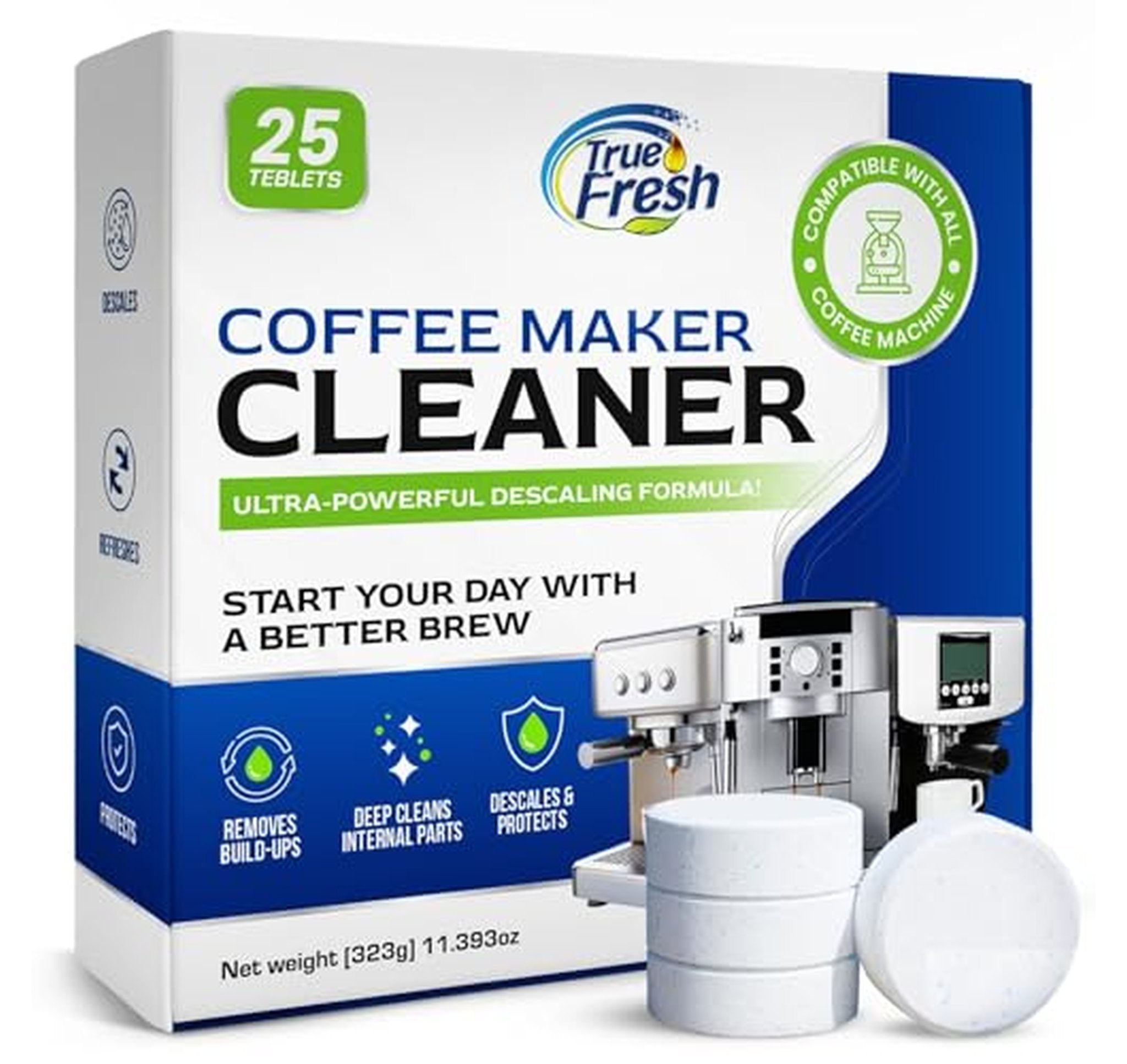 25 Pack Coffee Machine Descaler Cleaner Tablets