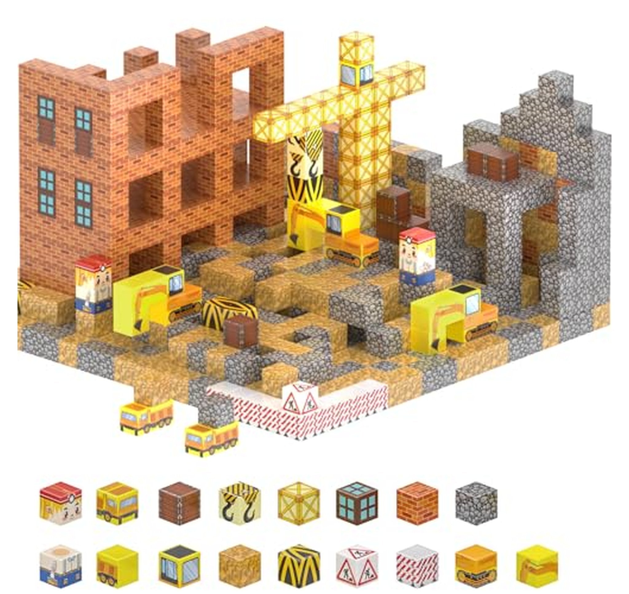 100 Piece Magnetic Building Tiles STEM Toy Set
