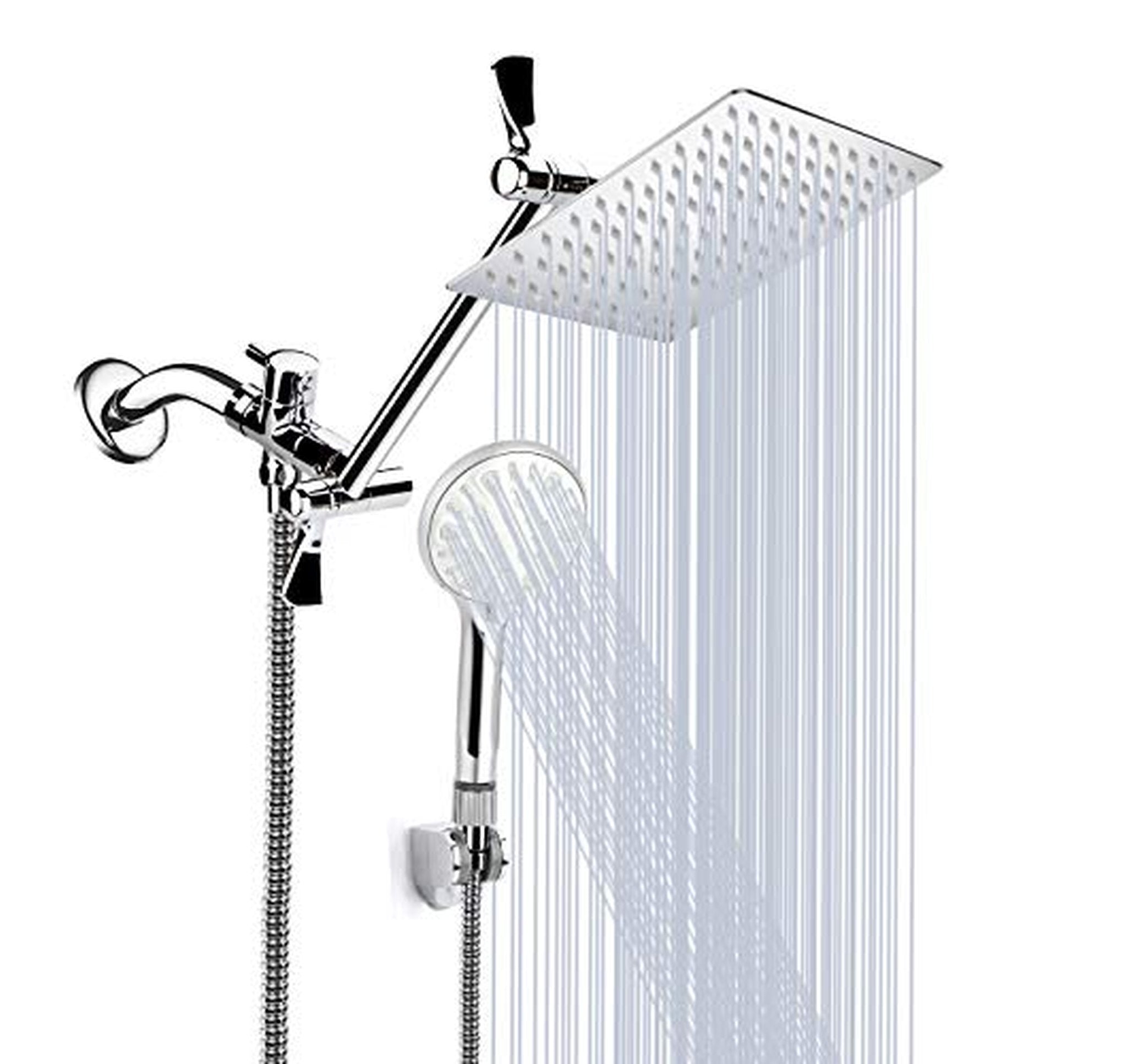 8-Inch High Pressure Rainfall Shower Head Combo