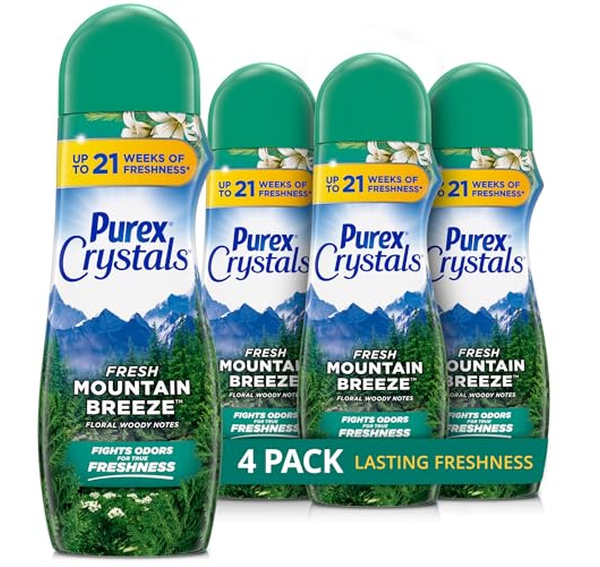 4 Pack Purex Crystals In-Wash Scent Booster 21 oz