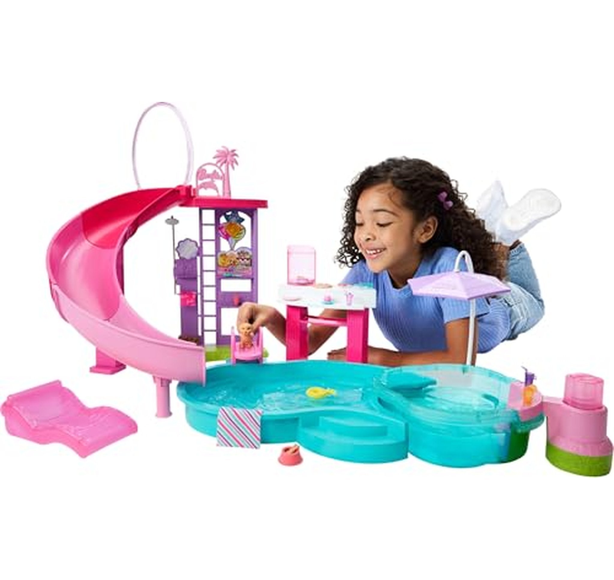 Barbie Dream Pool Playset with Slide and Hot Tub