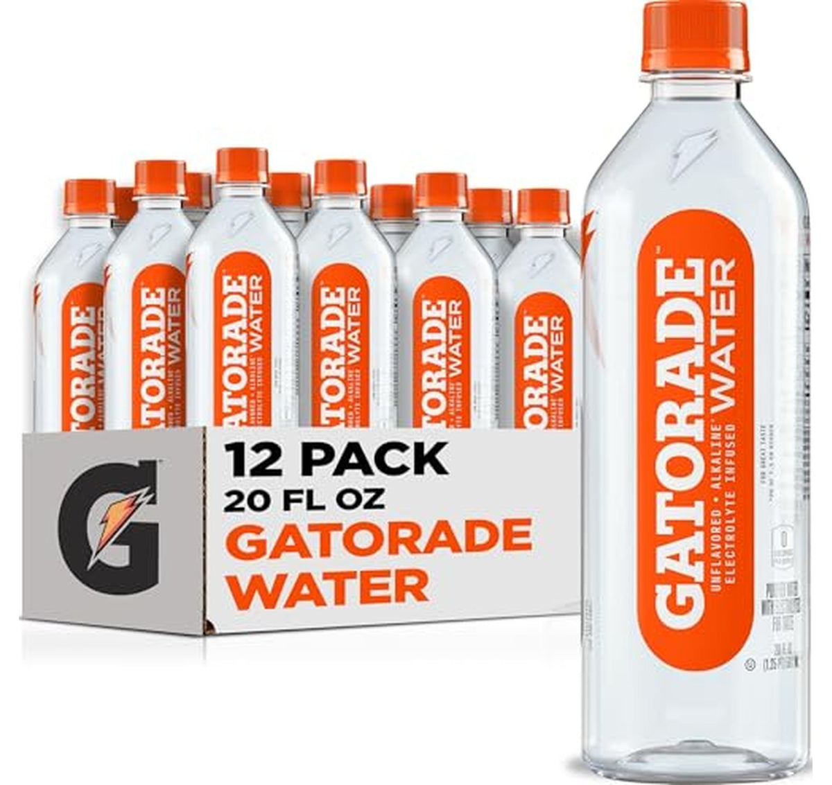 12 Pack Gatorade Electrolyte Alkaline Water 20 fl oz