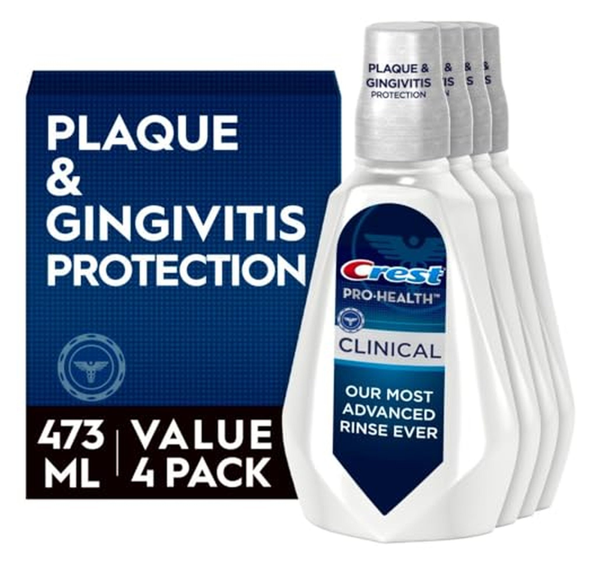 4 Pack Crest Pro-Health Alcohol Free Mouthwash 16oz