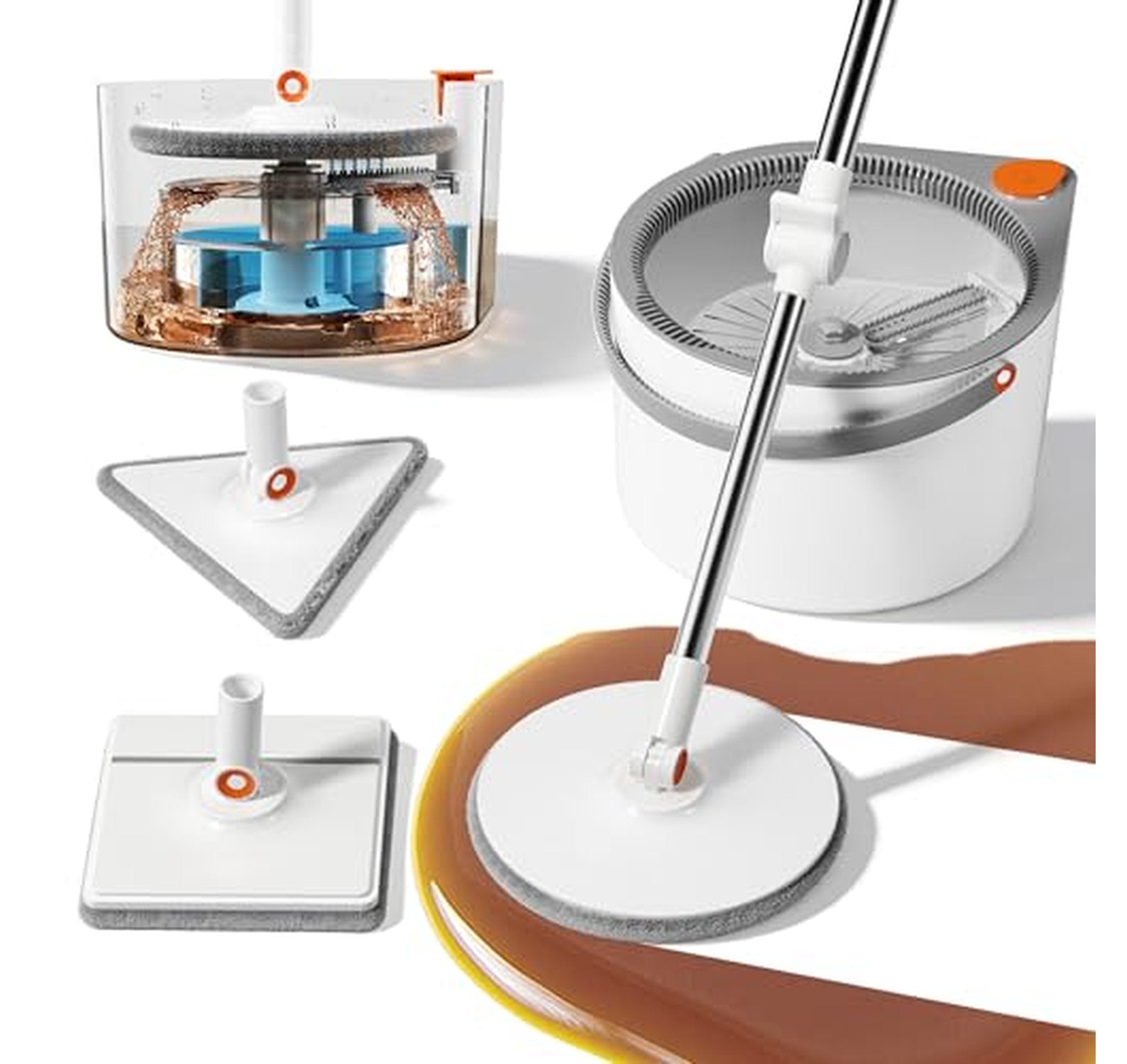 3-in-1 Spin Mop and Clean Water Bucket