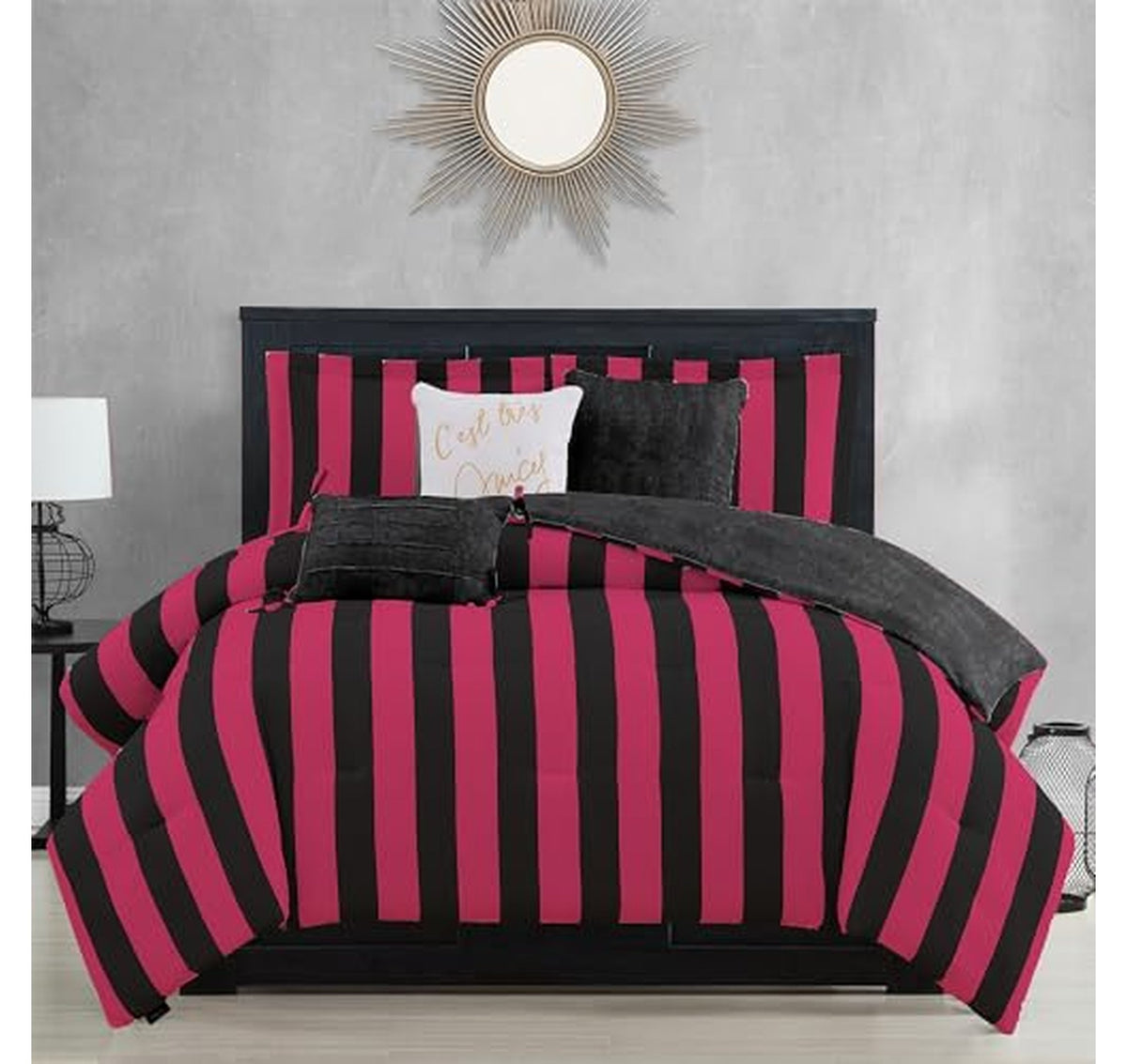 Juicy Couture Reversible Queen Comforter Bedding Set