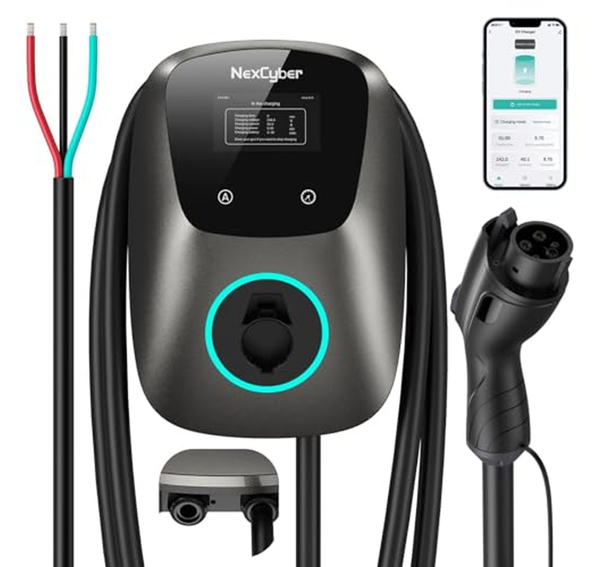 48A Level 2 Hardwired EV Charger with App