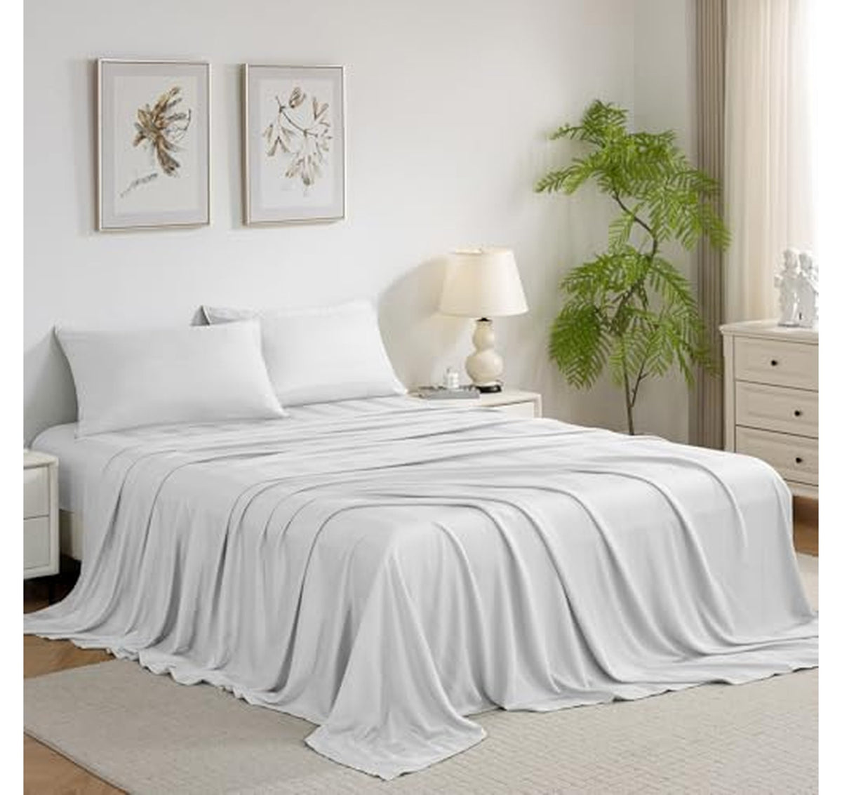 4 Piece King Cooling Deep Pocket King Sheet Set