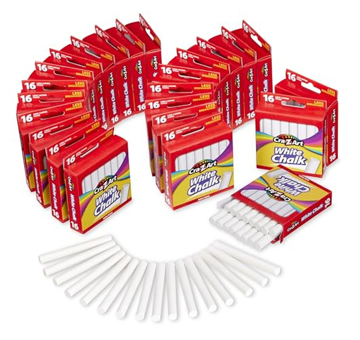 24 Pack Cra-Z-Art Dustless Chalk Sticks (384 Count)