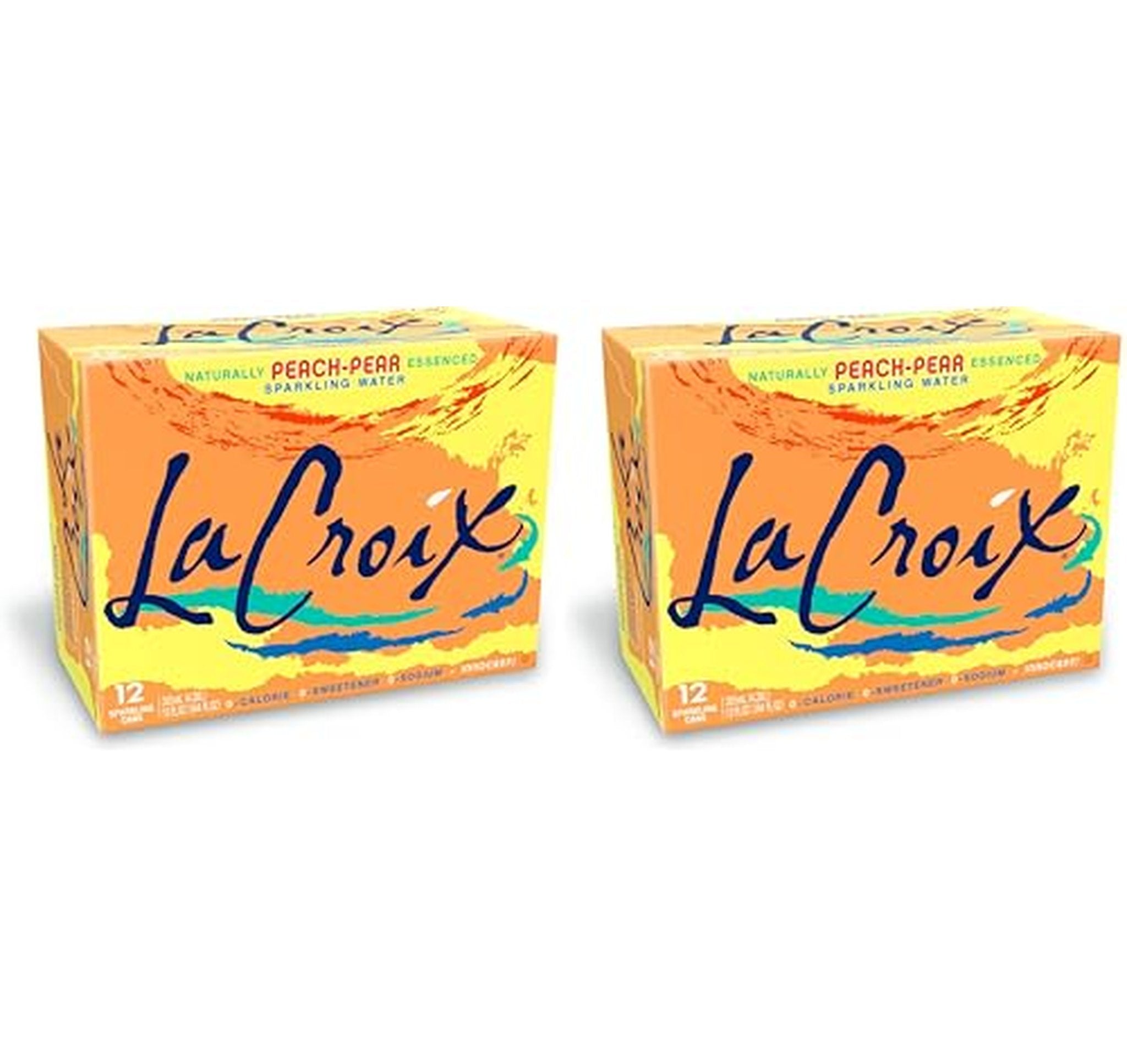 24 Pack La Croix Peach Pear Sparkling Water 12oz (OU)