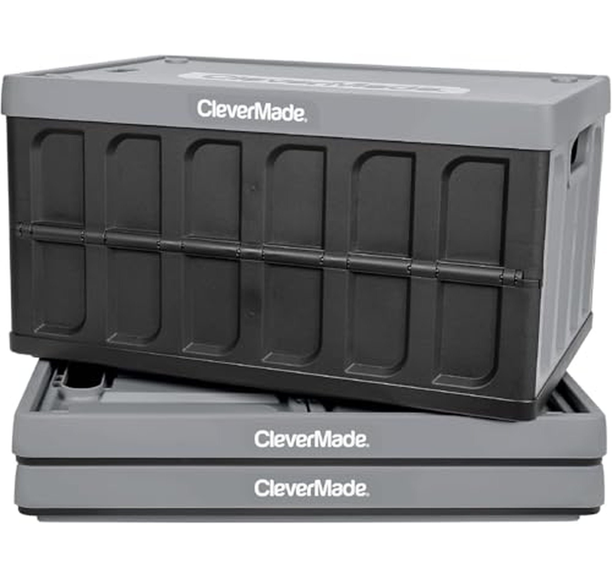 3 Pack CleverMade 62L Collapsible Storage Bins with Lids