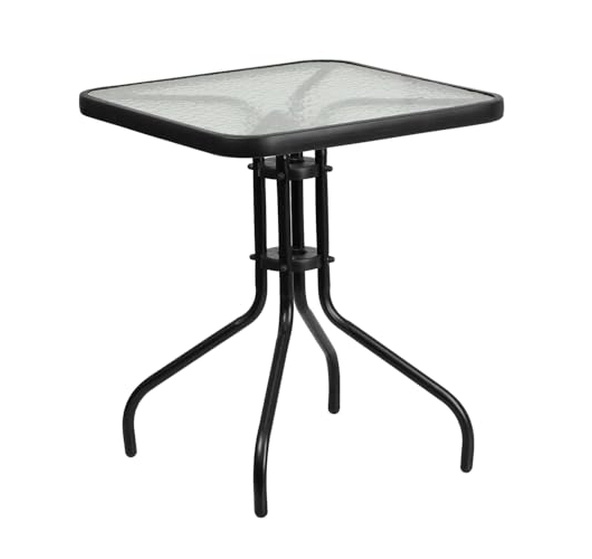 Flash Furniture 23.5-Inch Square Glass Patio Side Table