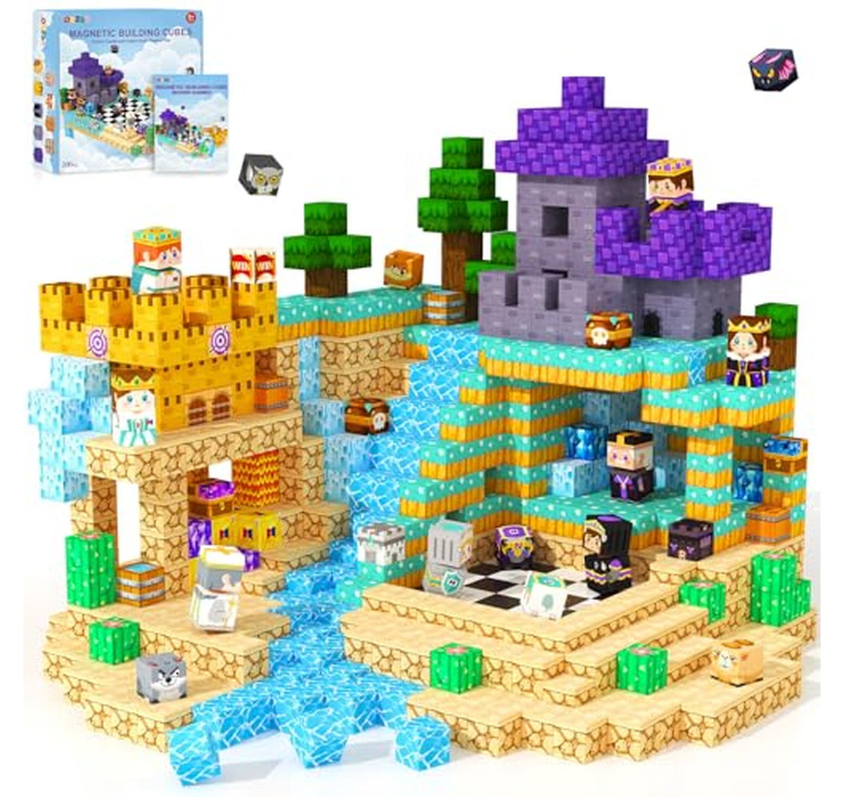 200 Piece Magnetic Building Blocks Board Game Set